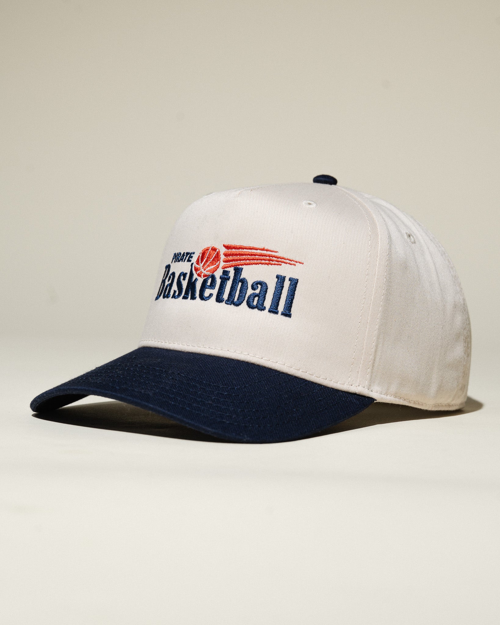 Pirate Basketball Hat (Cream/Navy)