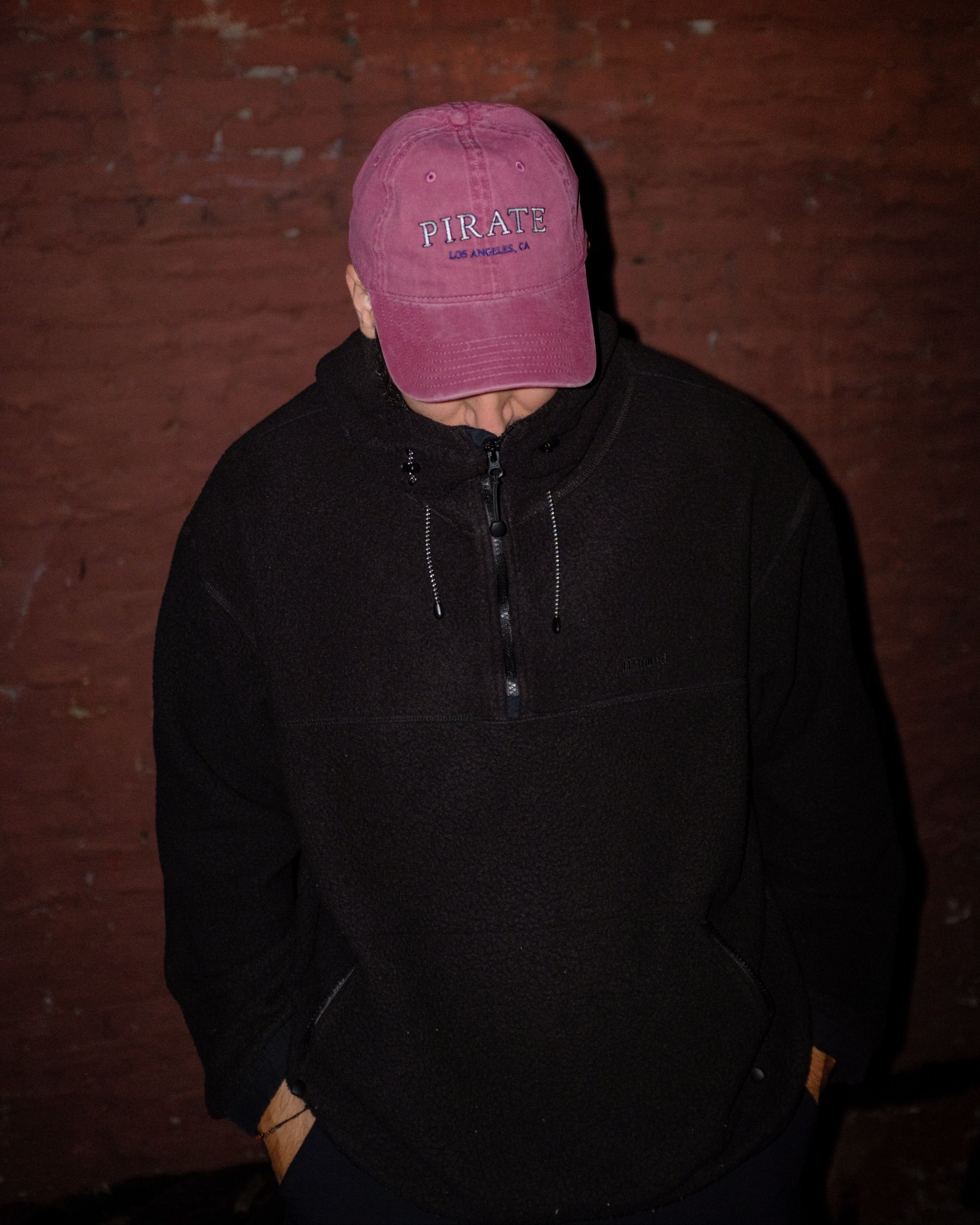 Pirate Los Angeles Dad Hat (Washed Maroon)