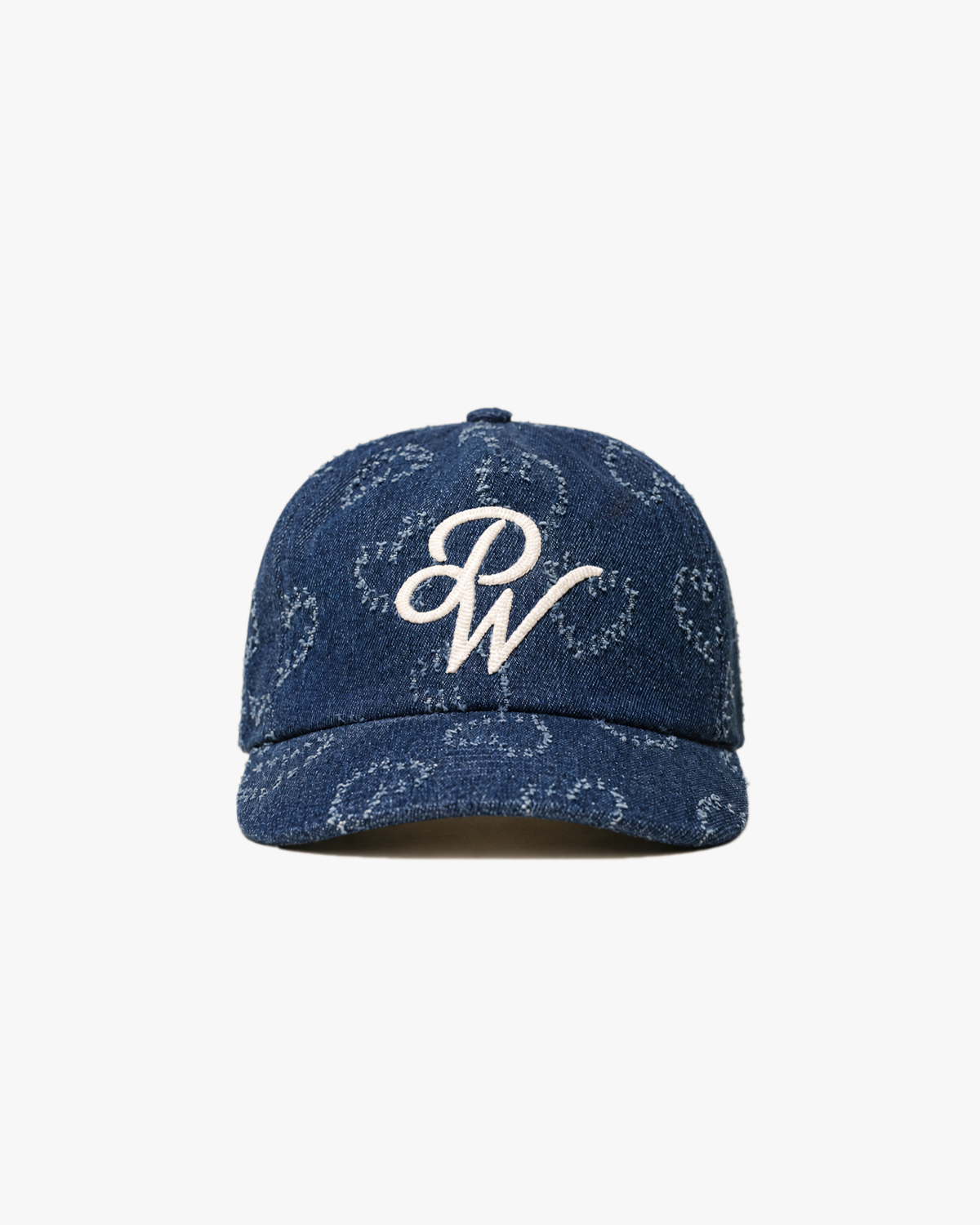 "PW" Chain Stitch Denim Vintage Hat (Washed Indigo)