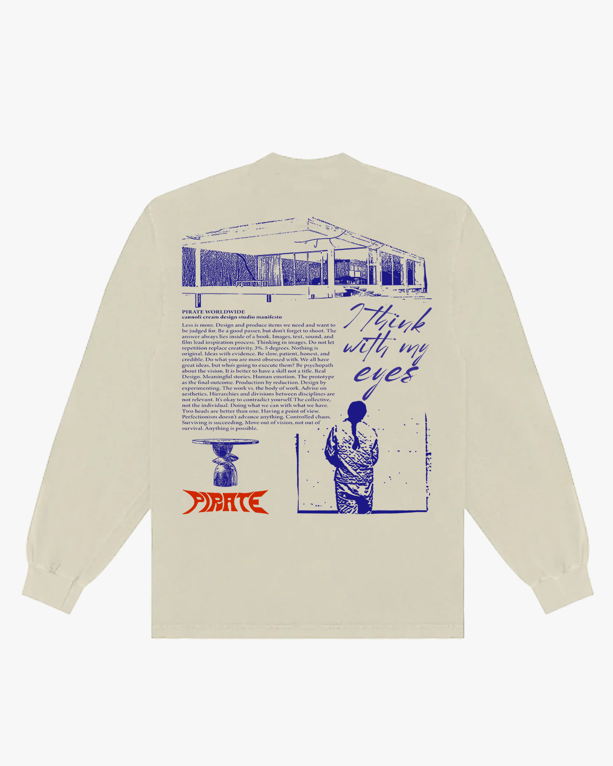 Pirate Manifesto LS Tee (Cannoli Cream)