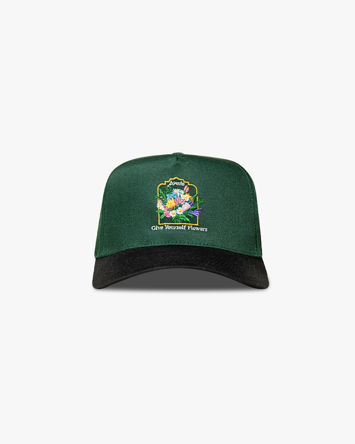 Pirate Give Yourself Flowers Hat (Emerald Green/Black)