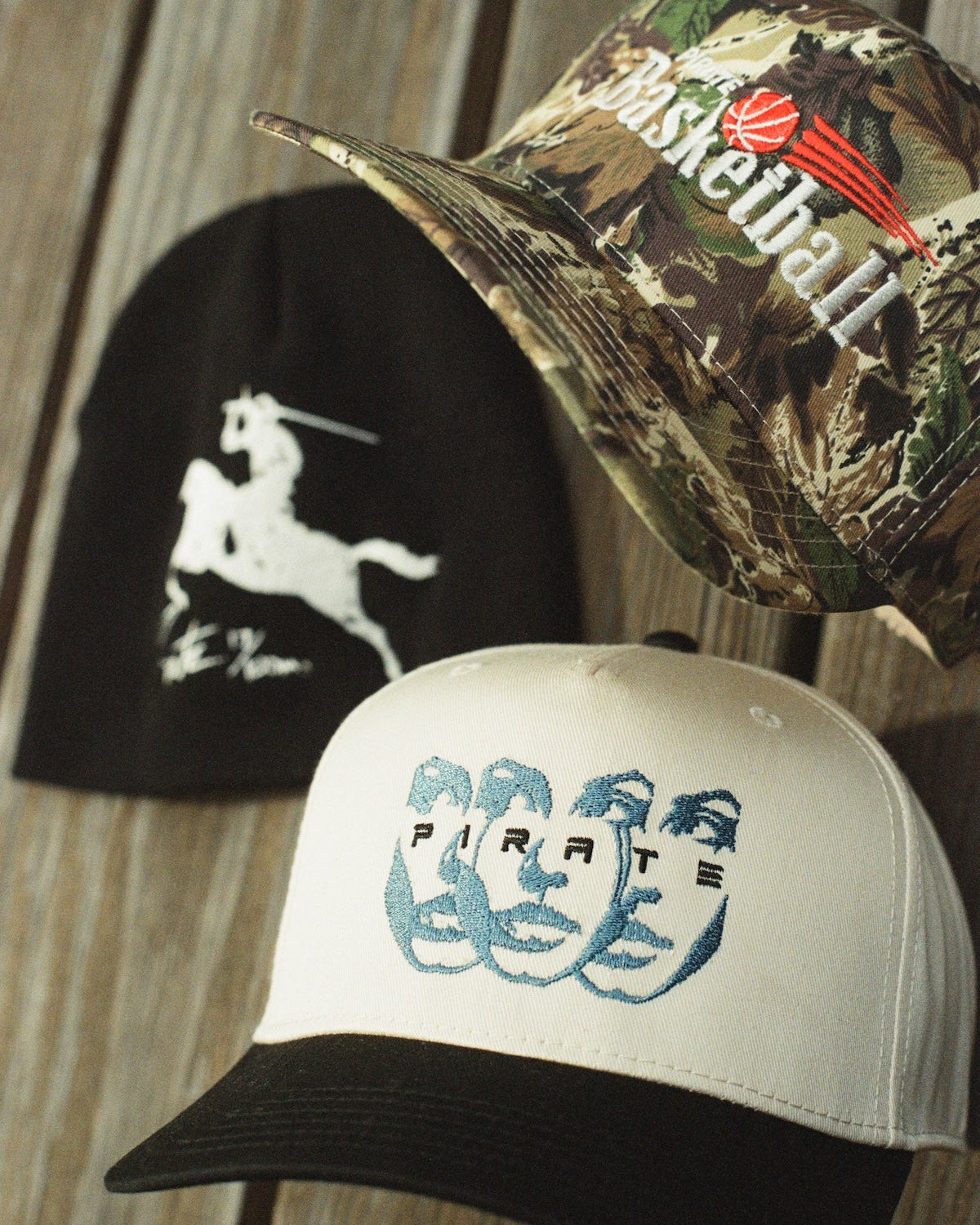 Pirate Faces Hat (Cream/Black)