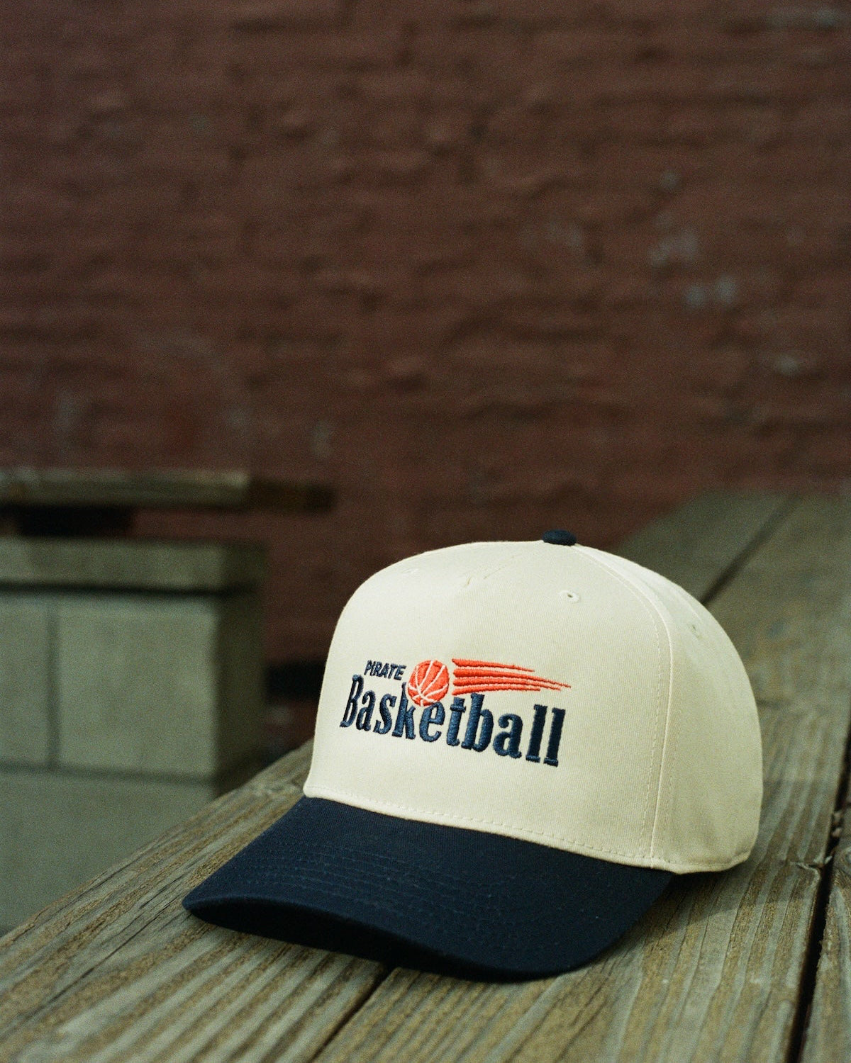Pirate Basketball Hat (Cream/Navy)