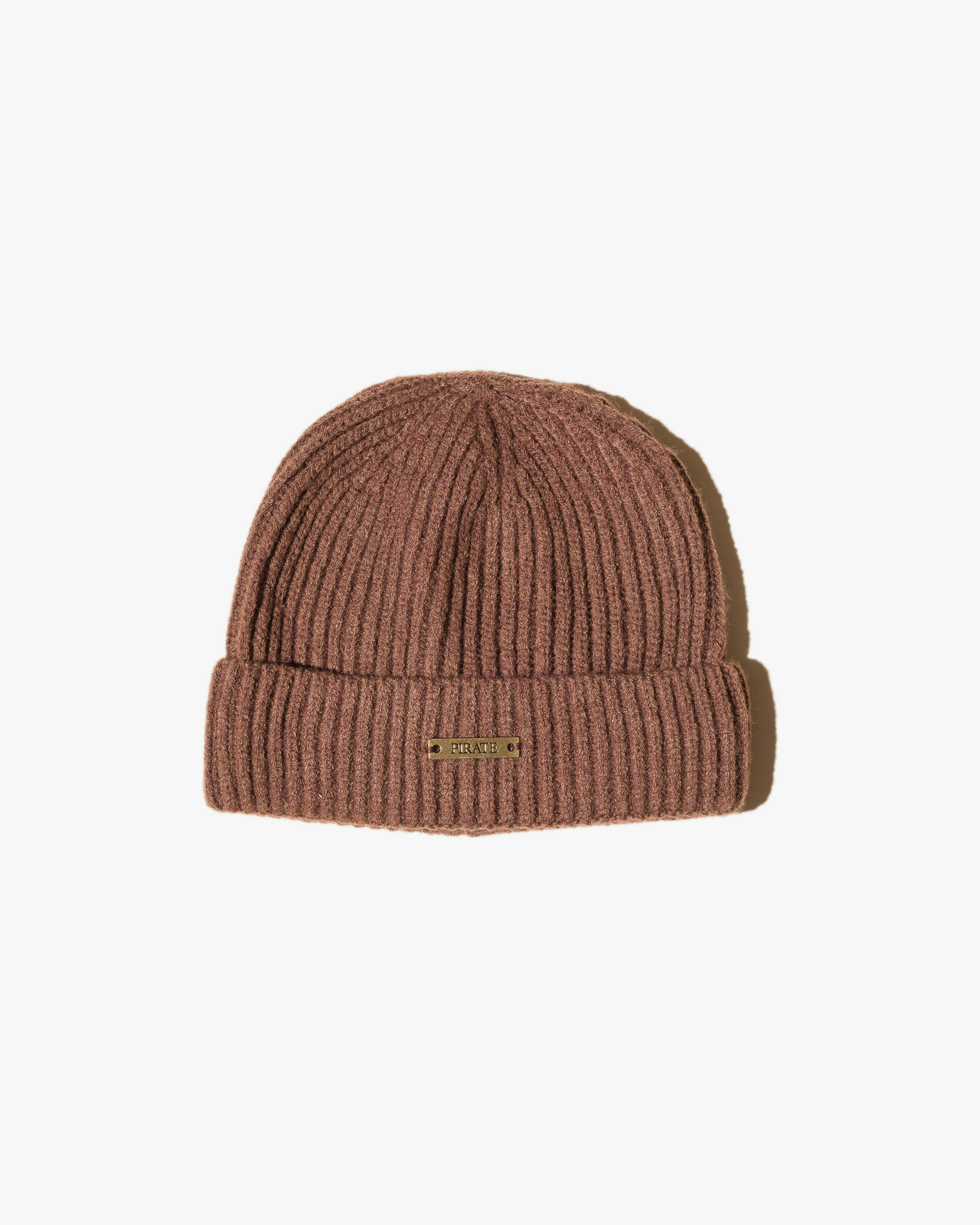 Pirate Ribbed Beanie (Mocha)