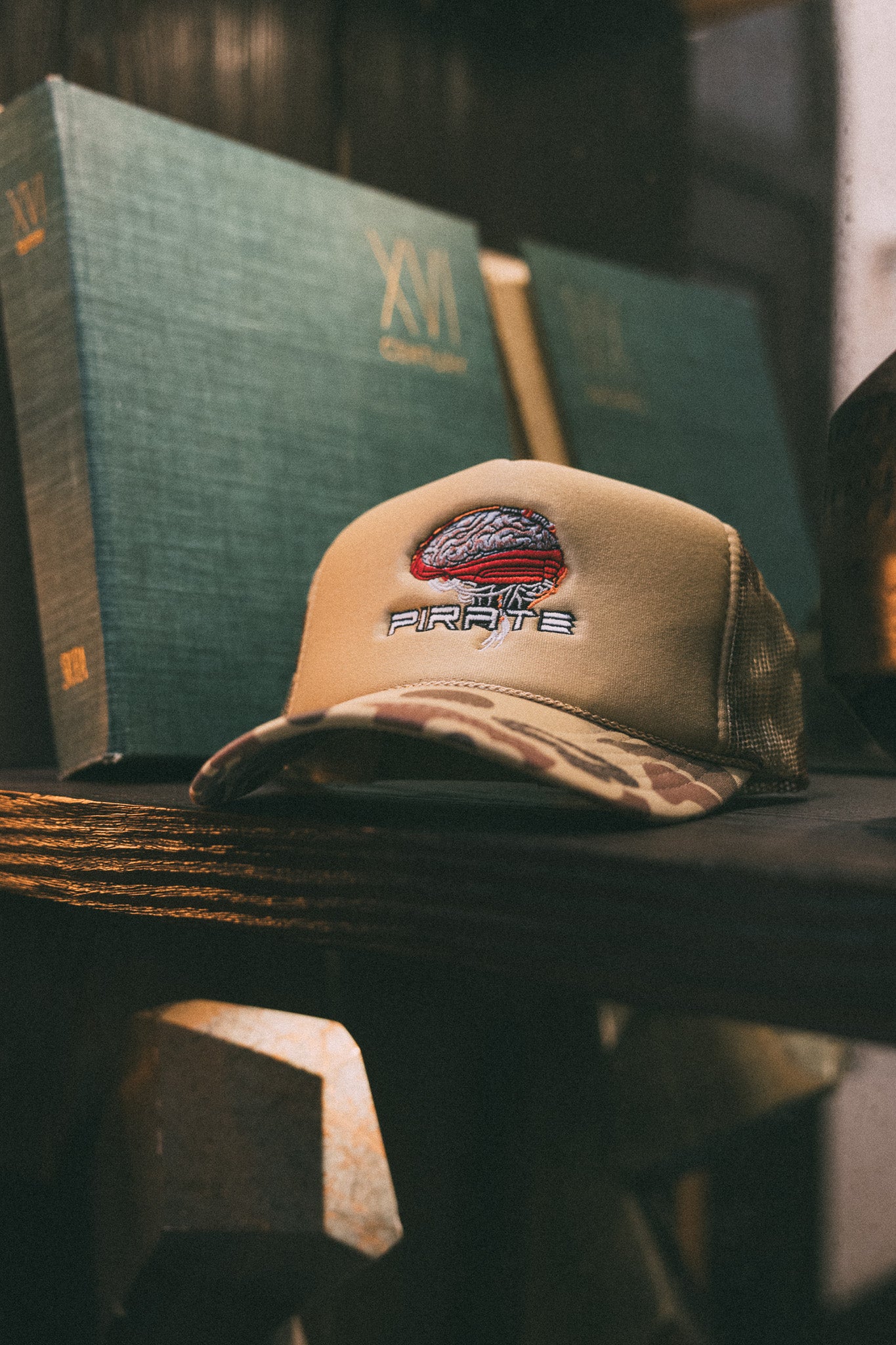 Pirate Cerebro Trucker Hat (Camouflage)