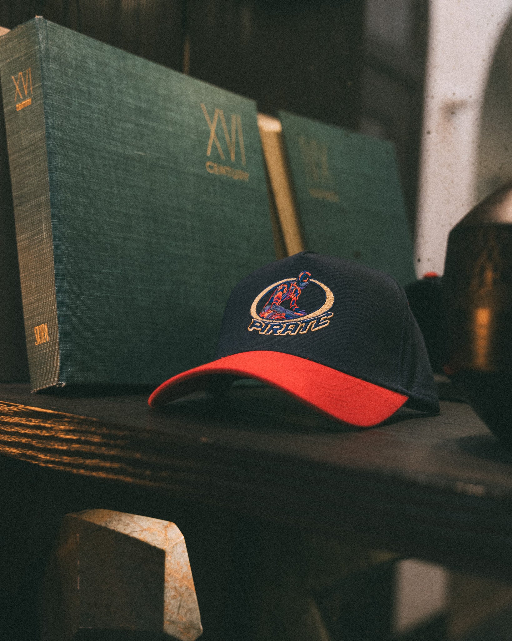 Pirate 2035 Hat (Navy/Red)