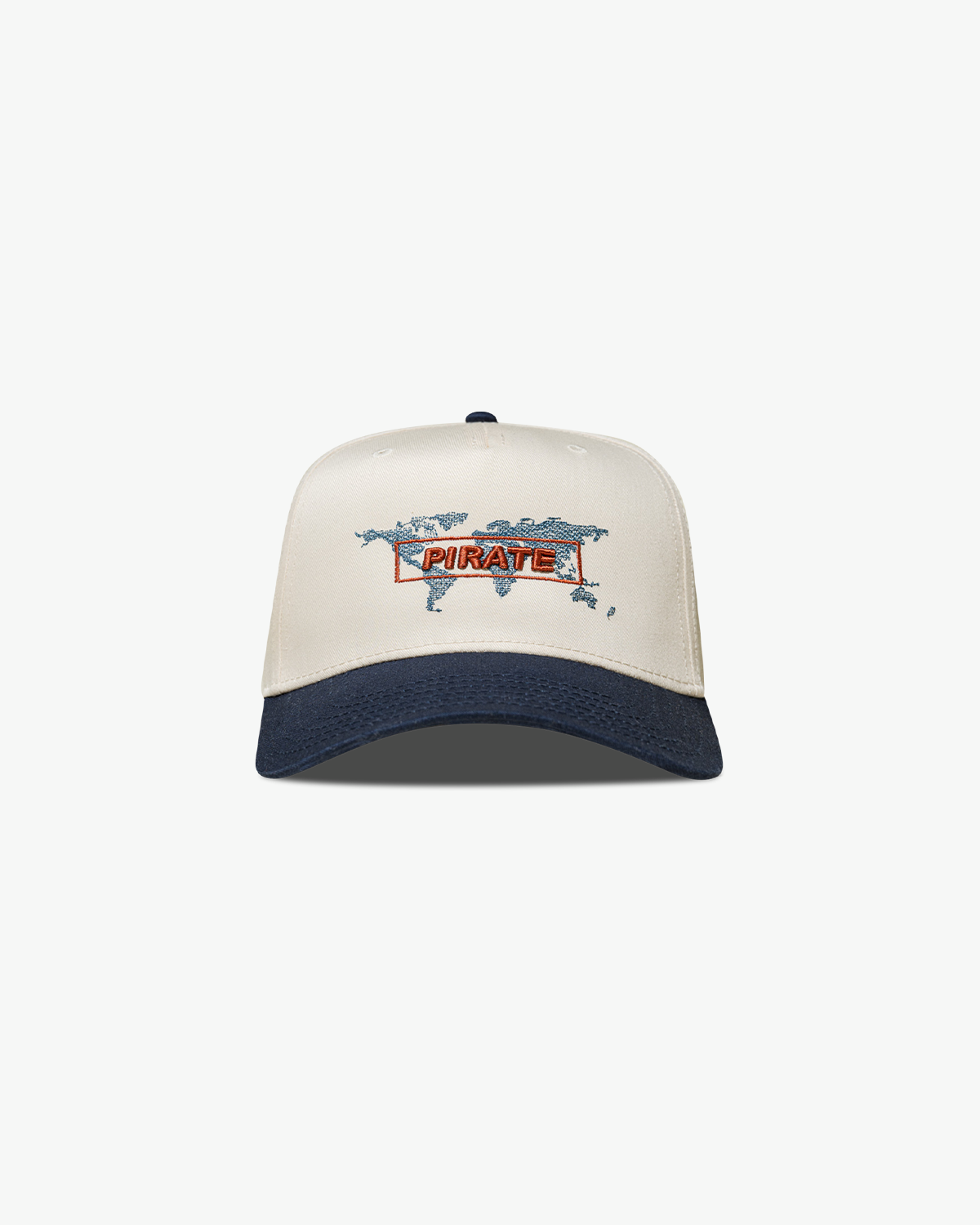 Pirate Worldwide Map Hat (Cream/Navy)