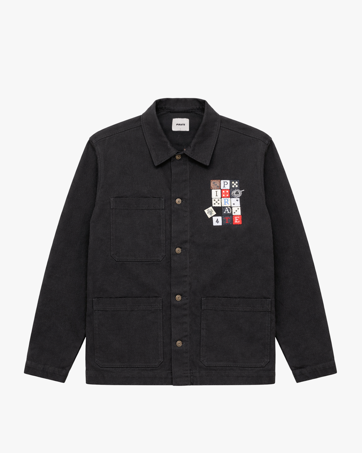 Roll of the Dice Canvas Chore Jacket (Pirate Black)