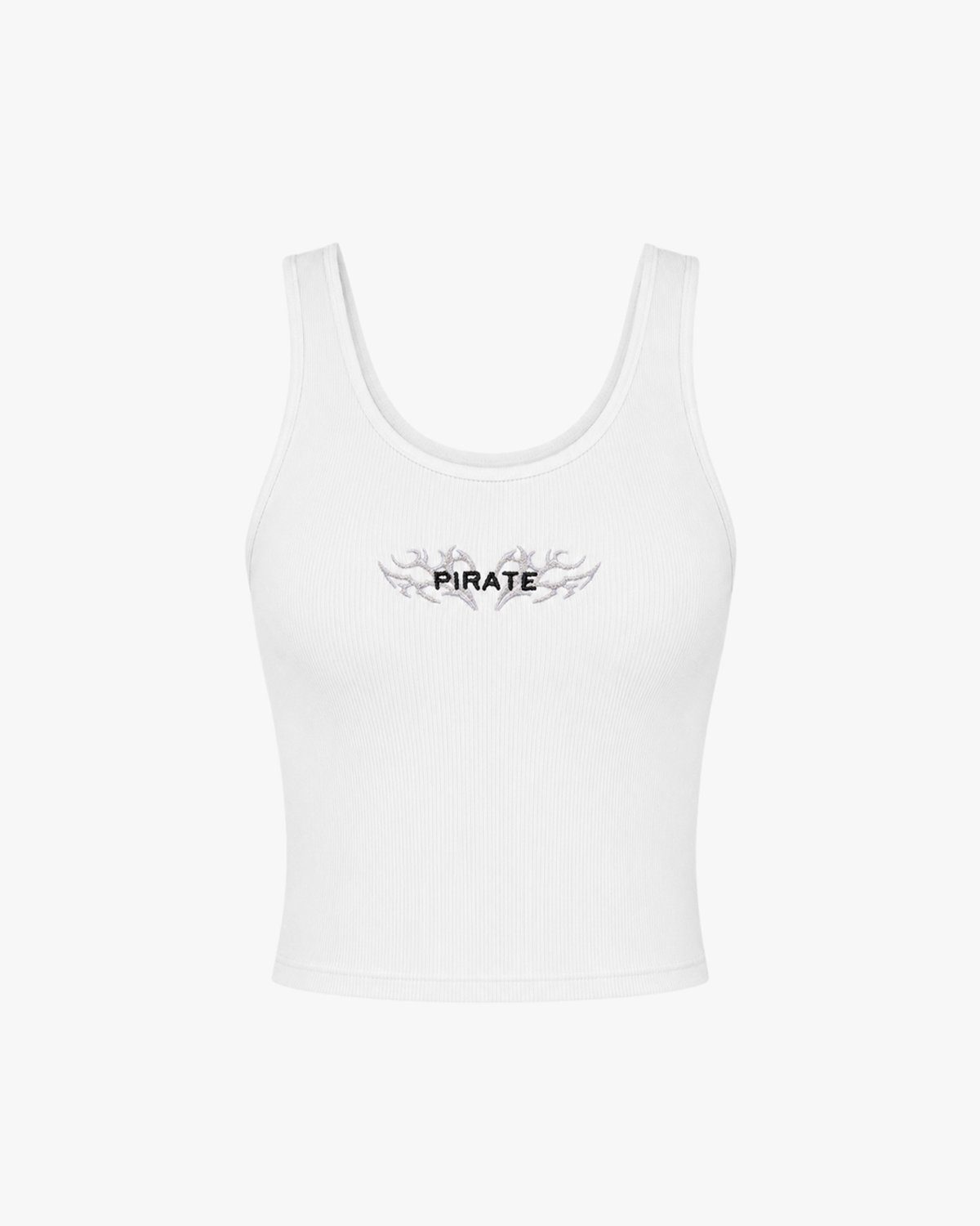 Pirate Cropped Tank (White)