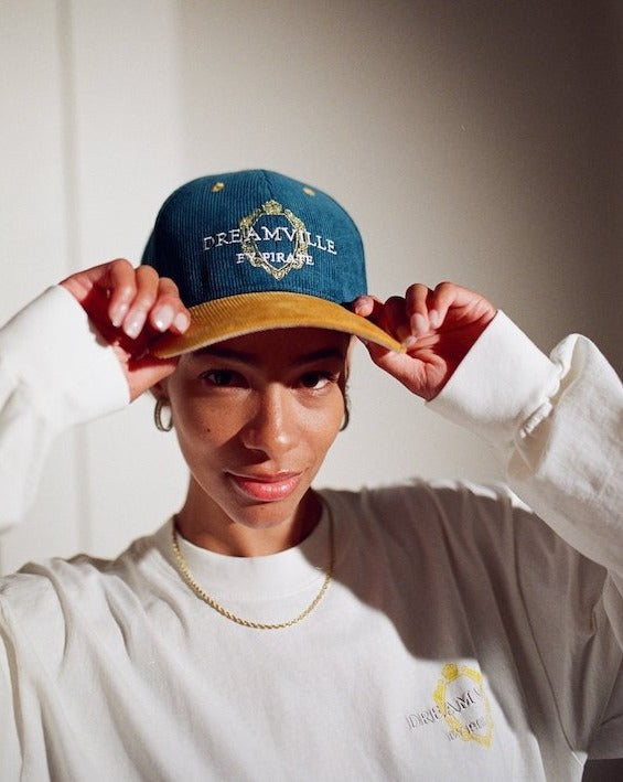 Dreamville by Pirate Corduroy Hat (Bluesteel/Harvest Gold)