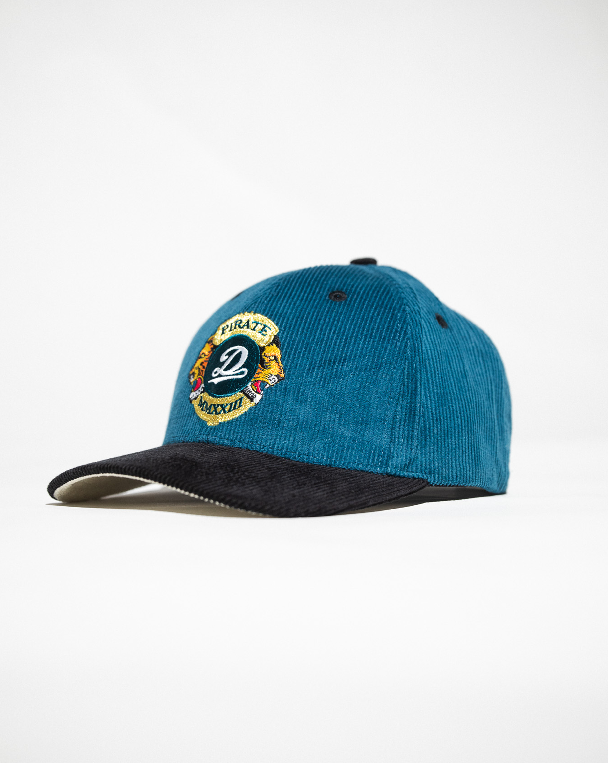 Dreamville by Pirate Two Headed Lion Corduroy Hat (Bluesteel/Black)