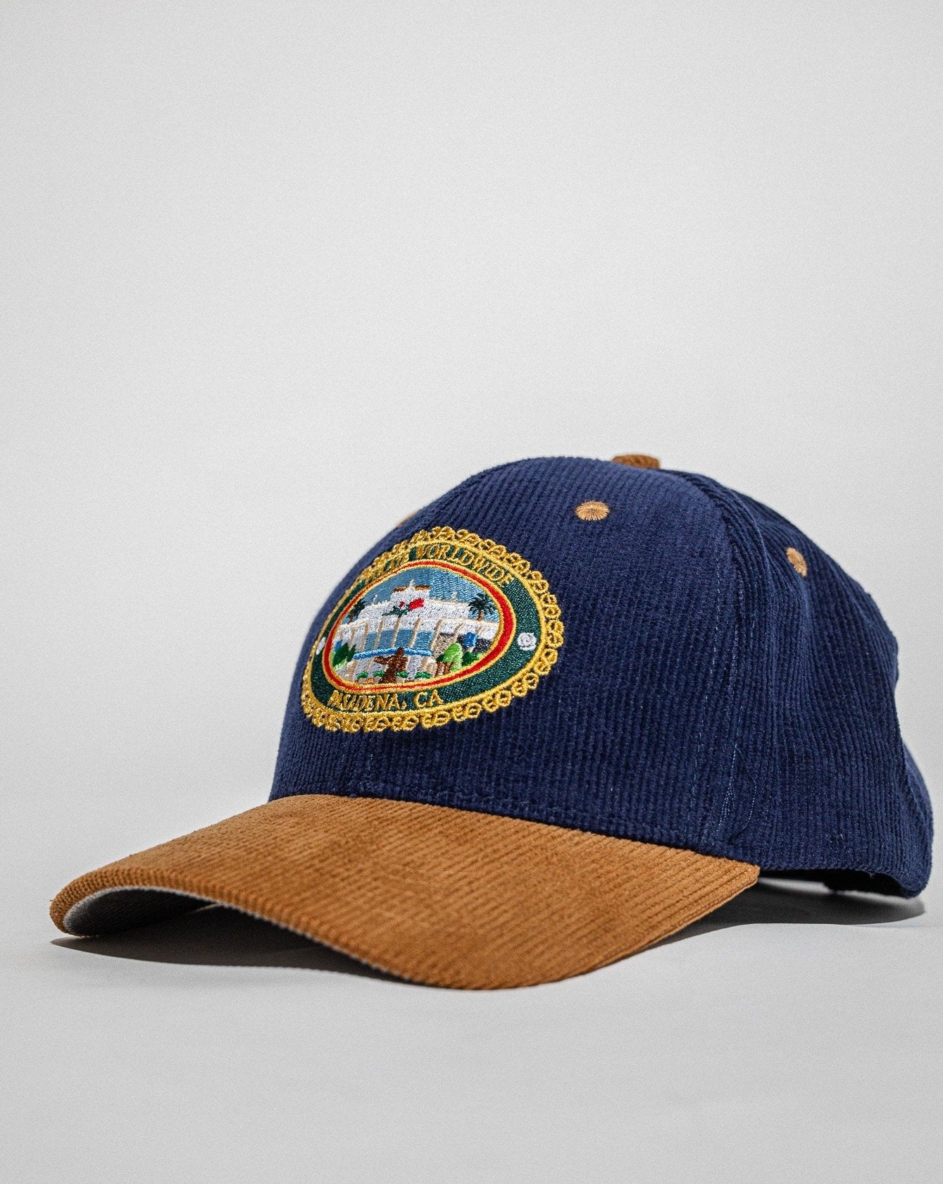 Pirate Pasadena Bowl Corduroy Hat (Navy/Antique Brown)