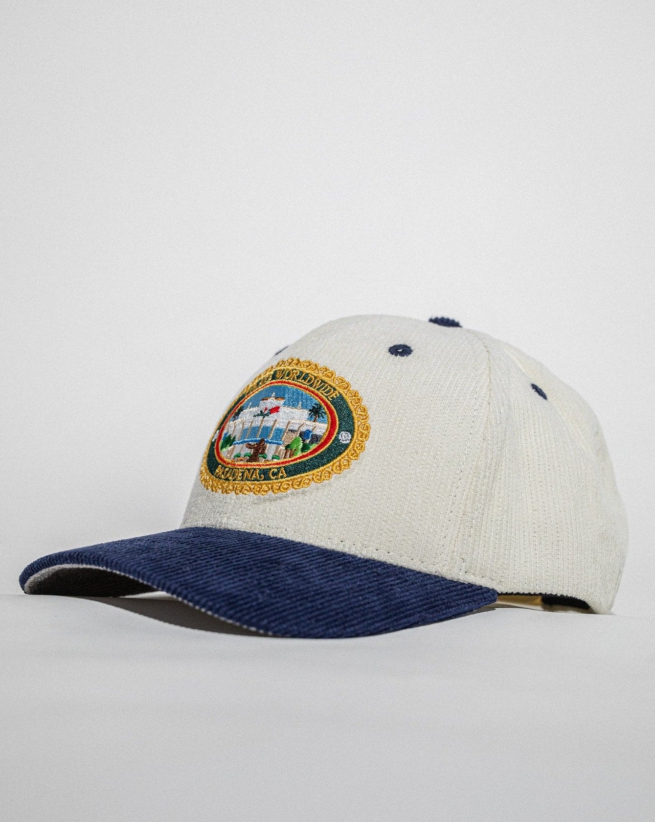 Pirate Pasadena Bowl Corduroy Hat (Cream/Navy)