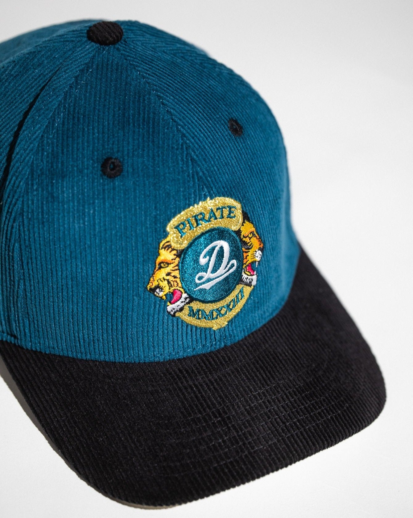 Dreamville by Pirate Two Headed Lion Corduroy Hat (Bluesteel/Black)