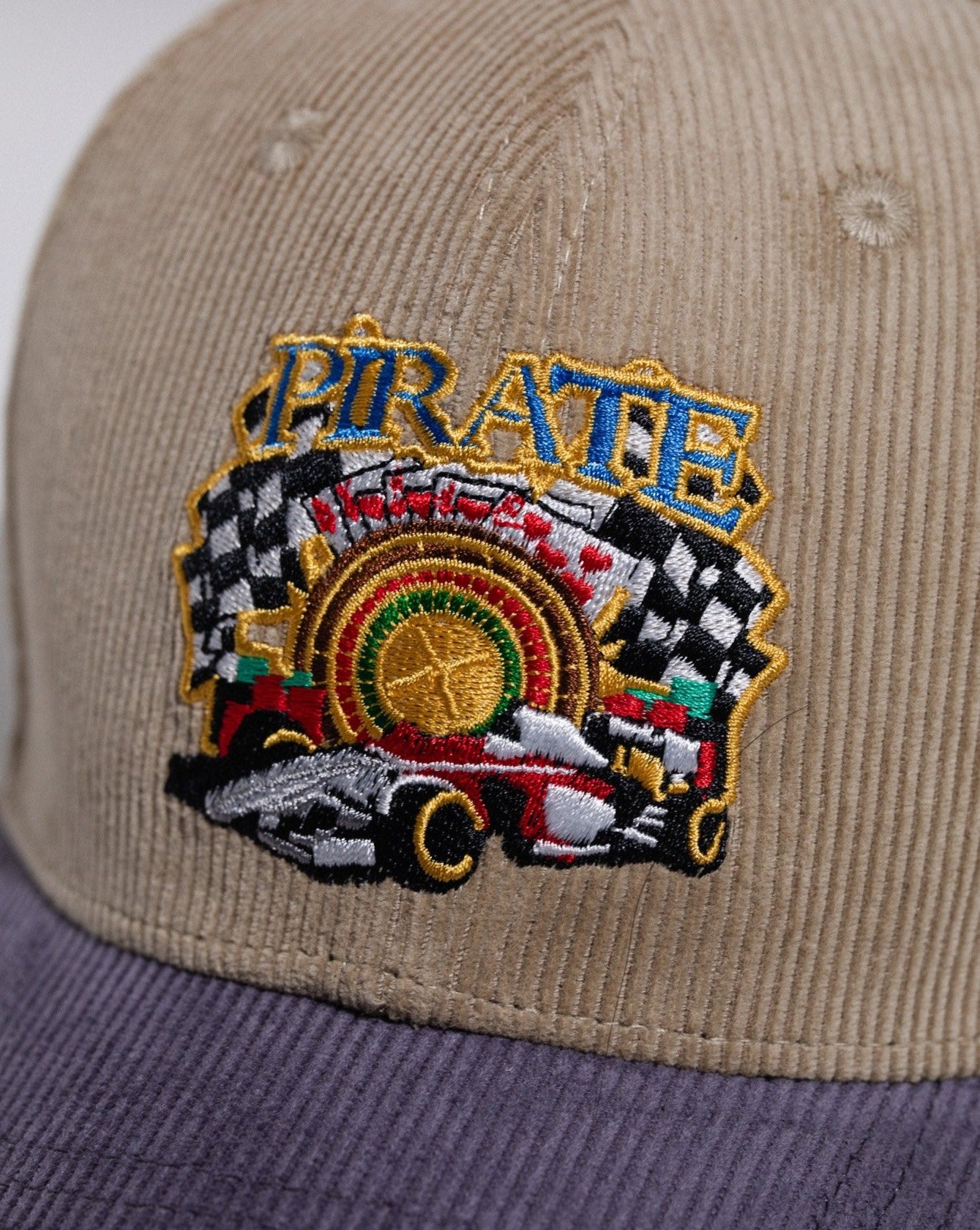 Pirate Racing Roulette Corduroy Hat (Beige/Oyster)