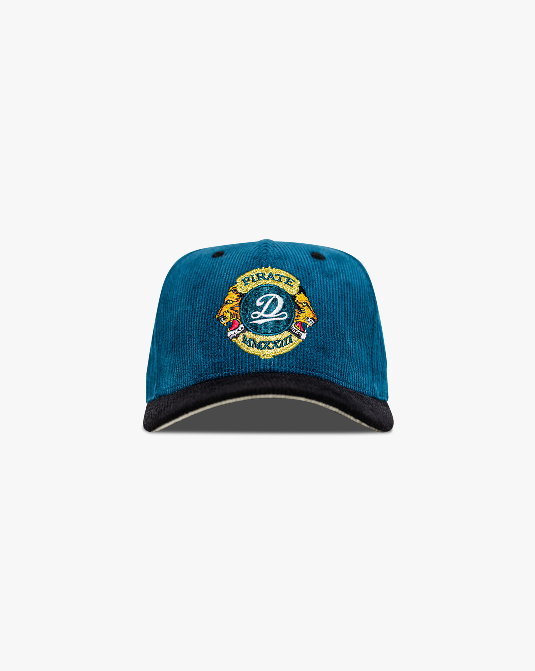 Dreamville by Pirate Two Headed Lion Corduroy Hat (Bluesteel/Black)