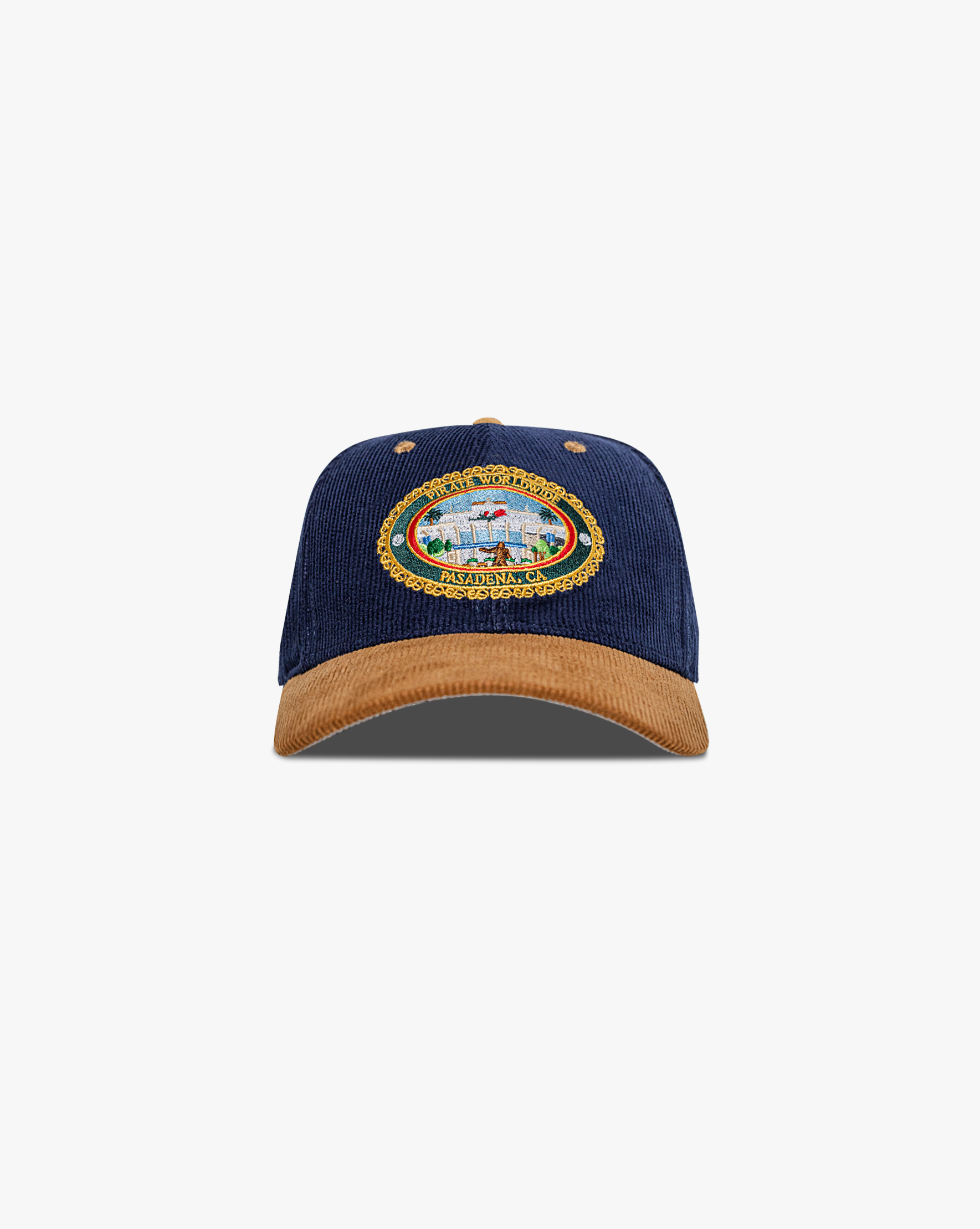 Pirate Pasadena Bowl Corduroy Hat (Navy/Antique Brown)
