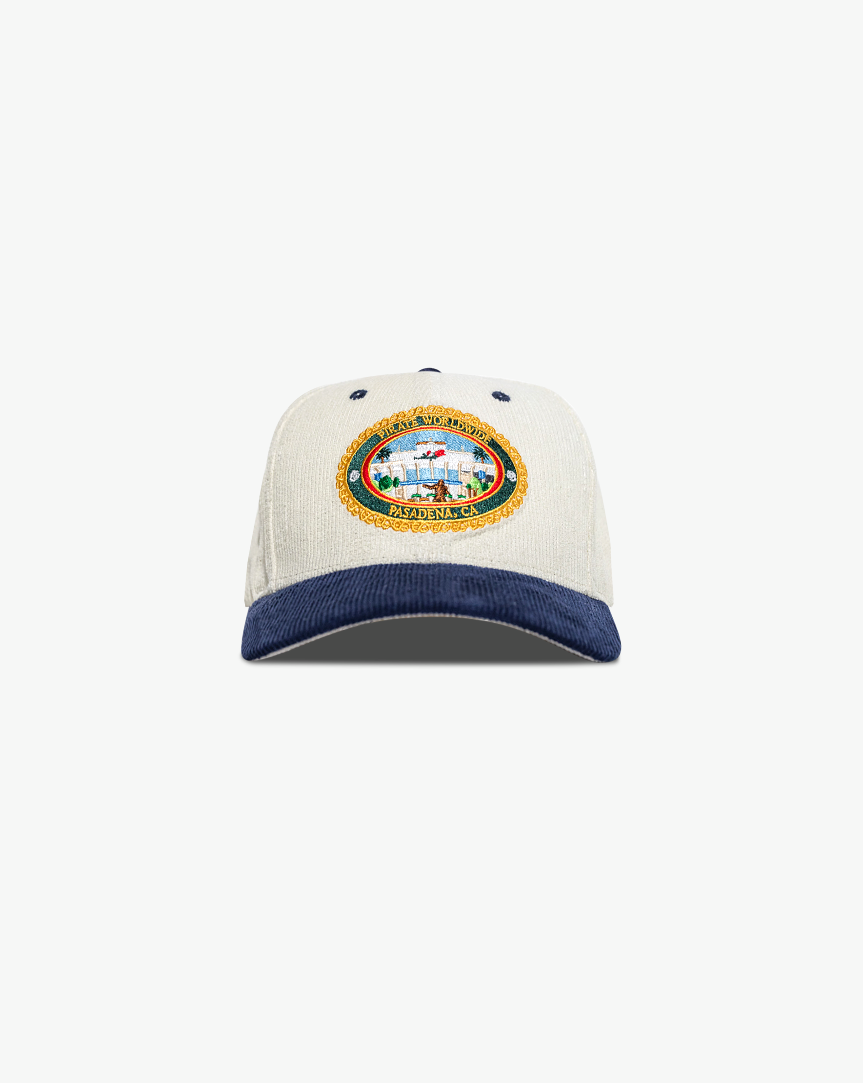 Pirate Pasadena Bowl Corduroy Hat (Cream/Navy)