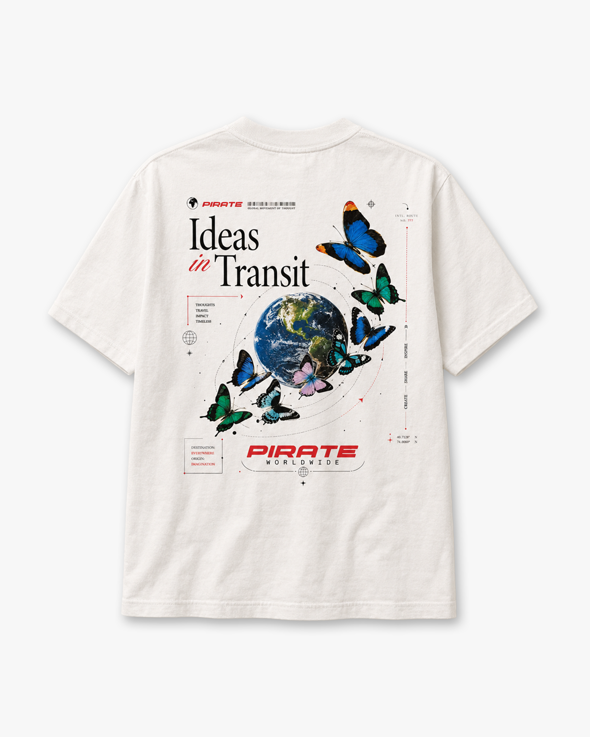 Pirate “Ideas in Transit” Graphic Tee (Off White)