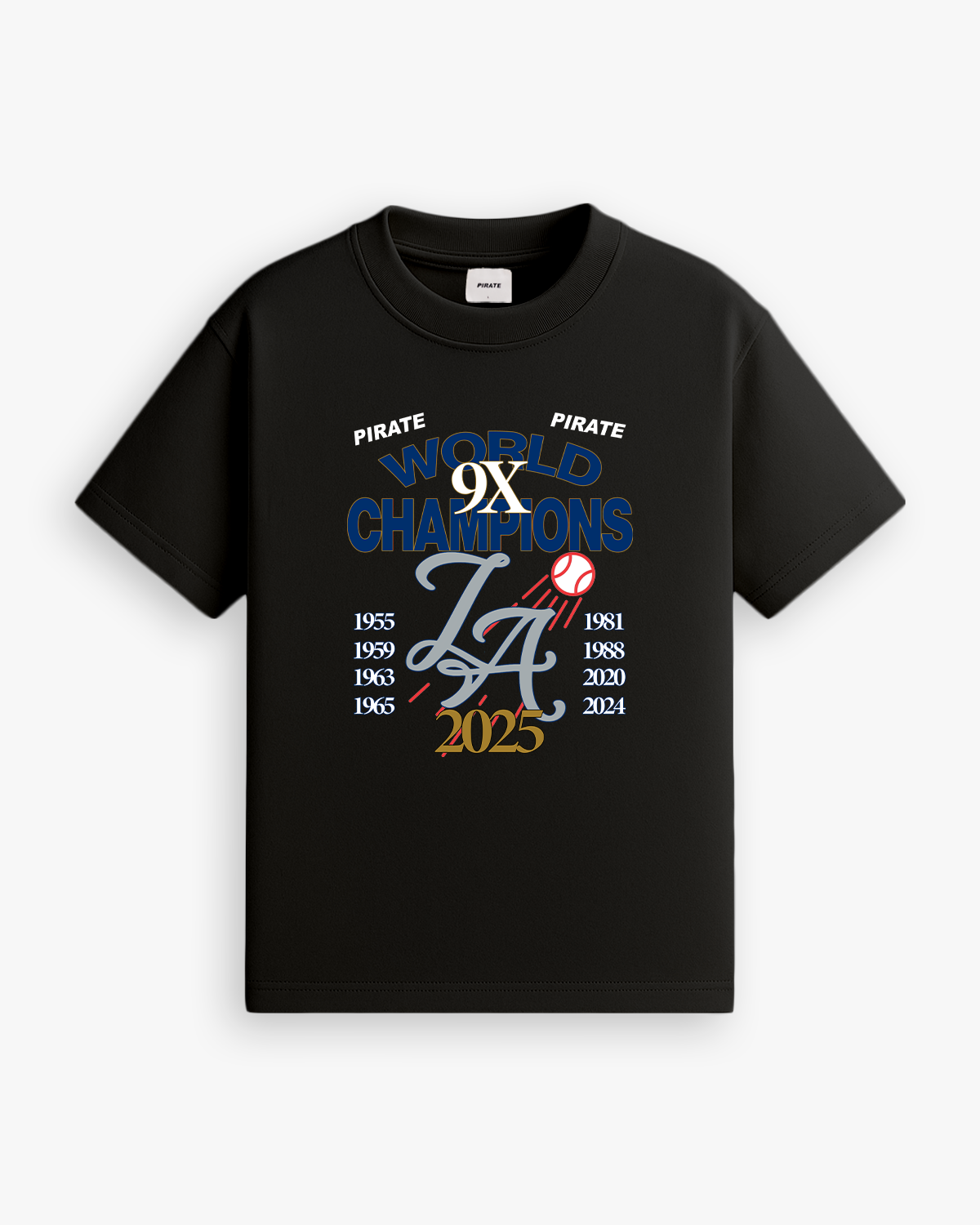 LA 9x Champion Tee (Pirate Black)