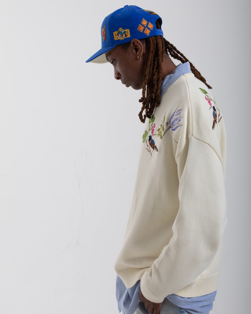 Getty x Pirate All Over Embroidery Snapback  (Getty Blue)