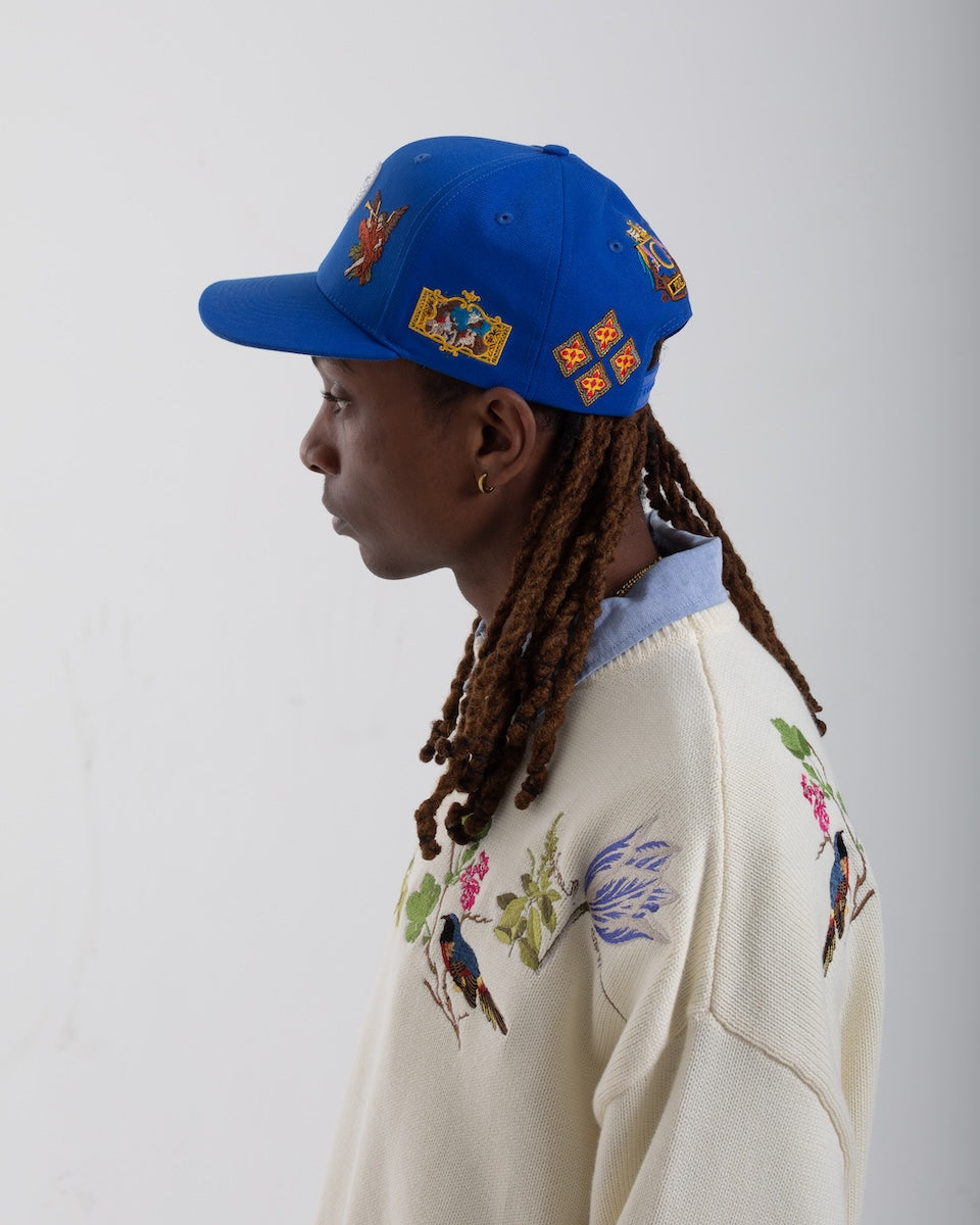 Getty x Pirate All Over Embroidery Snapback  (Getty Blue)