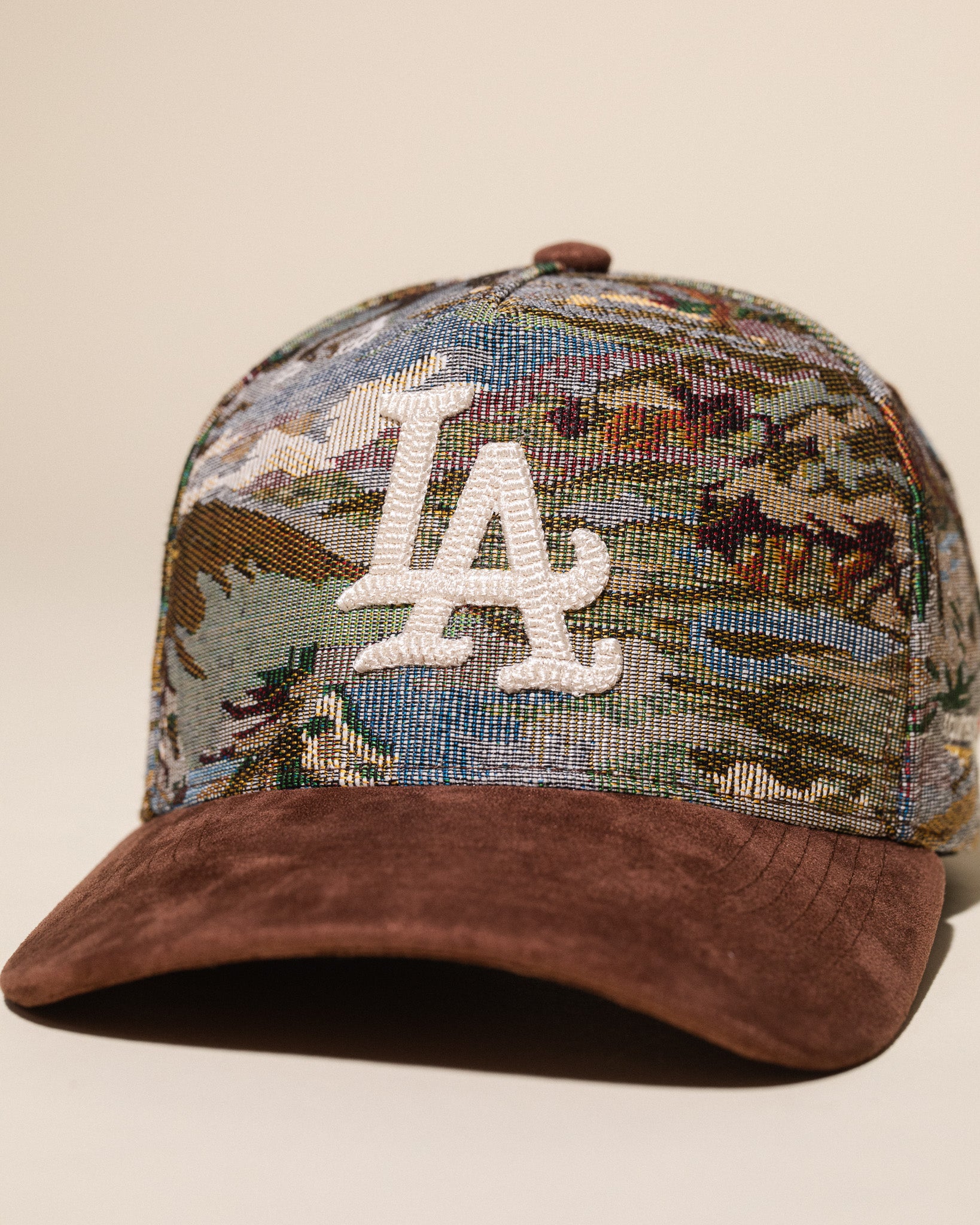 Pirate "LA" Chain Stitch Tapestry Hat (Multi-color, Clay)