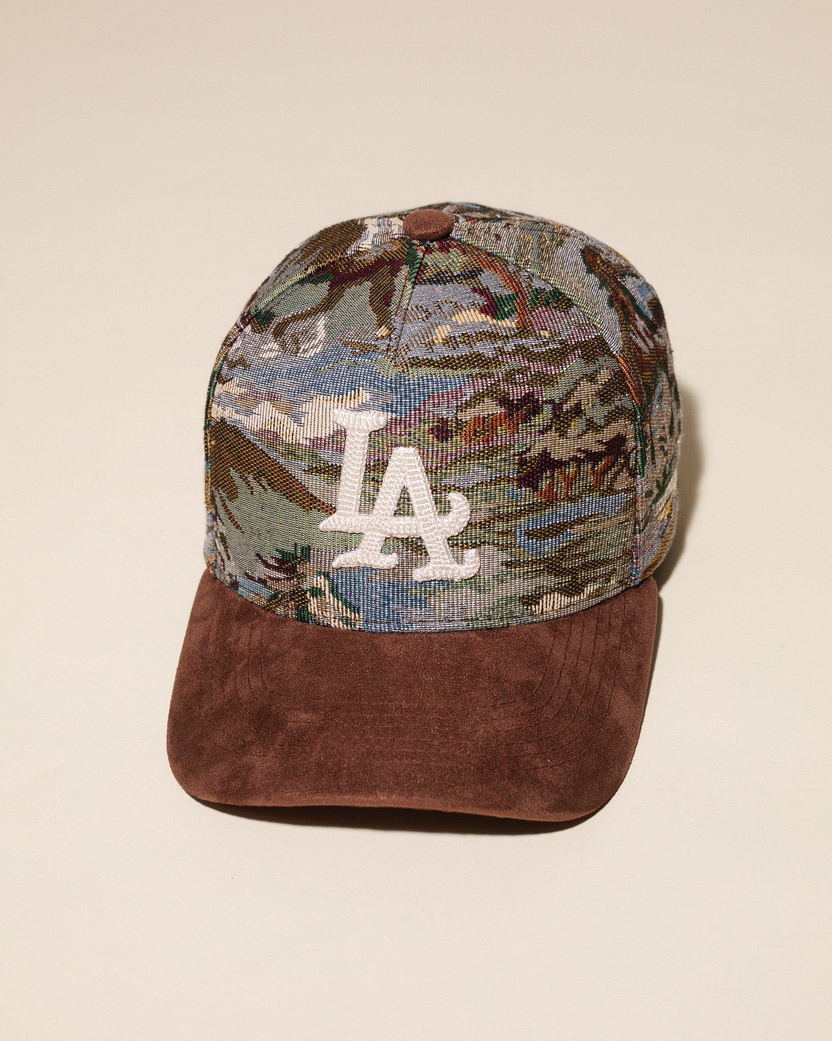 Pirate "LA" Chain Stitch Tapestry Hat (Multi-color, Clay)