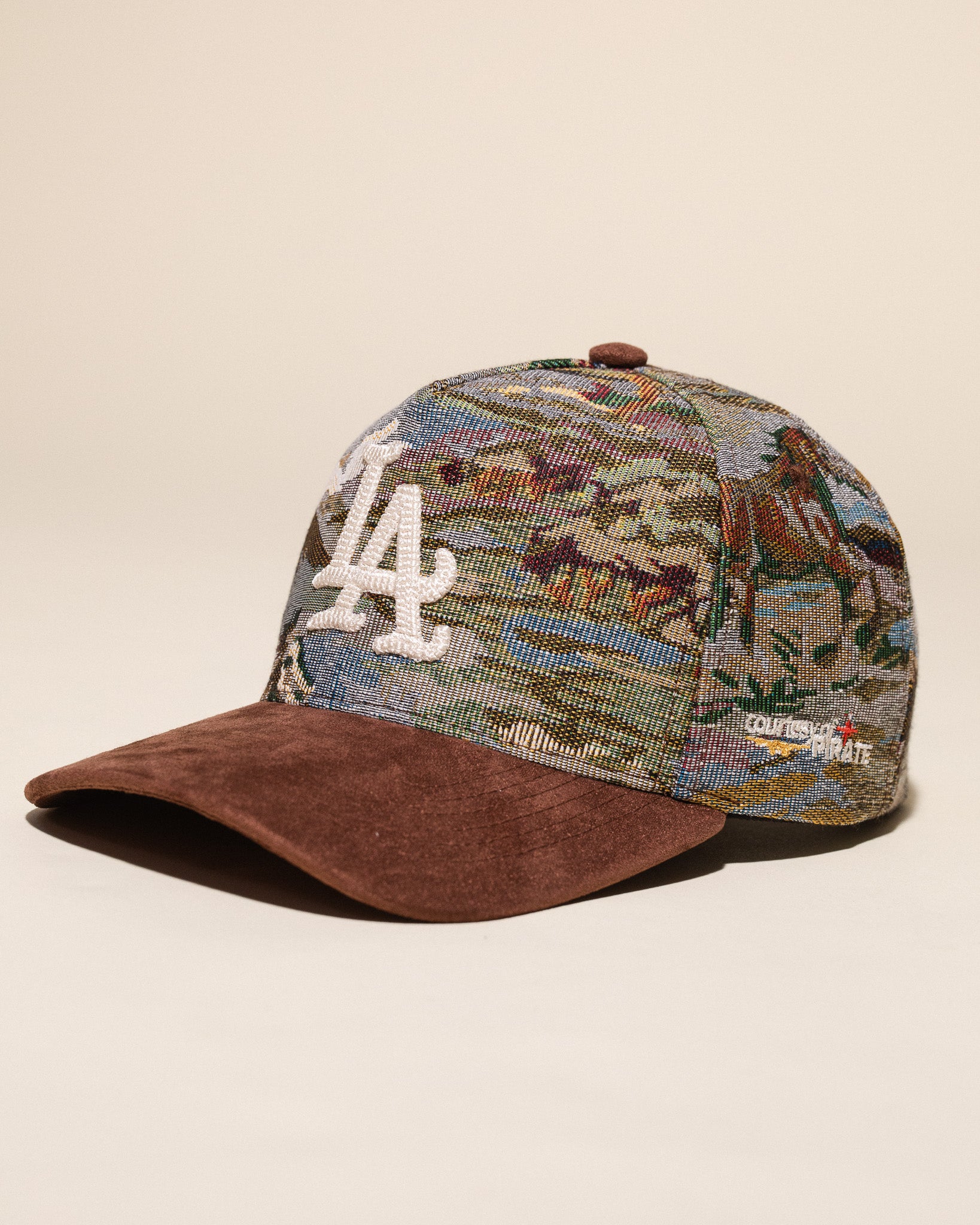 Pirate "LA" Chain Stitch Tapestry Hat (Multi-color, Clay)