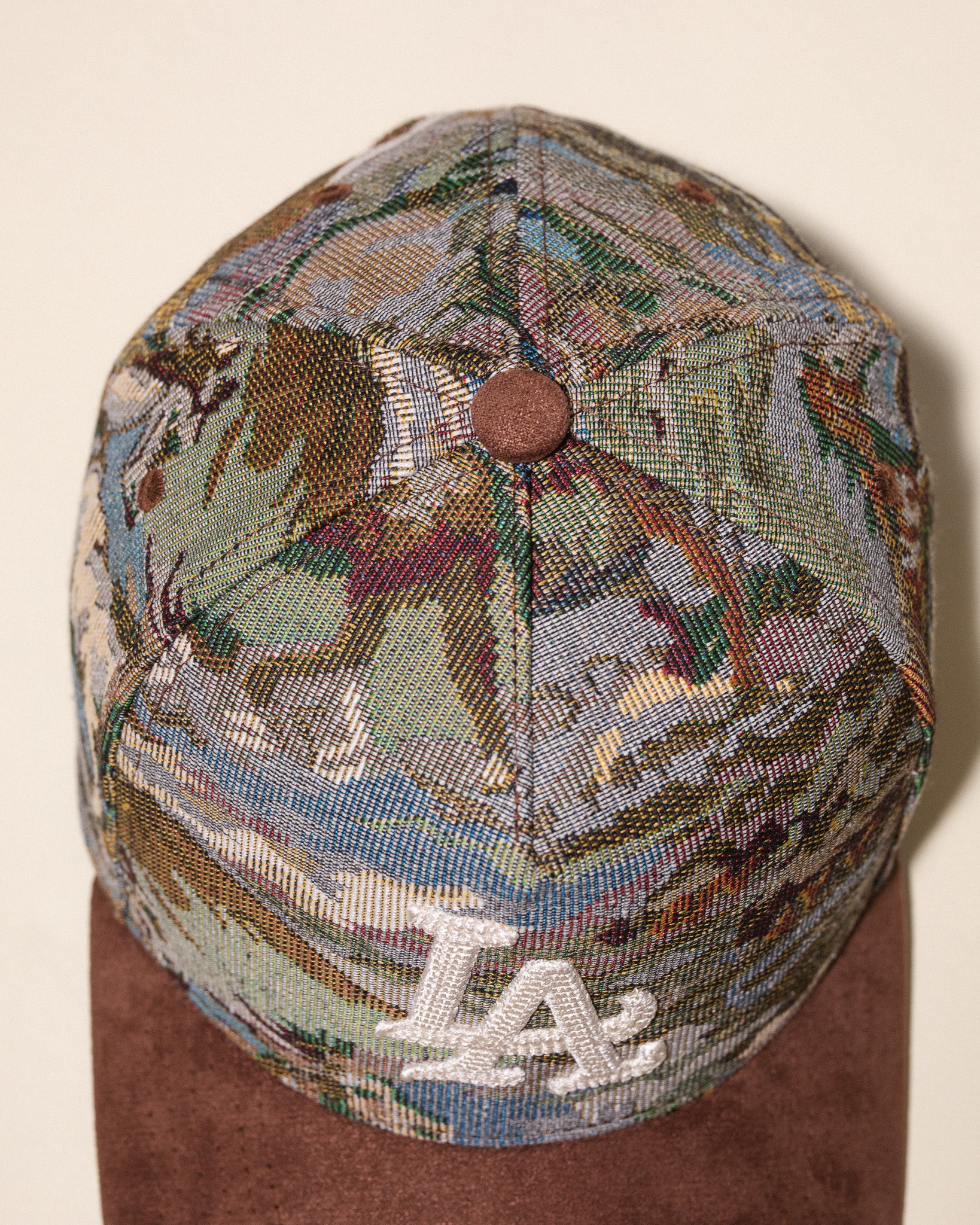 Pirate "LA" Chain Stitch Tapestry Hat (Multi-color, Clay)