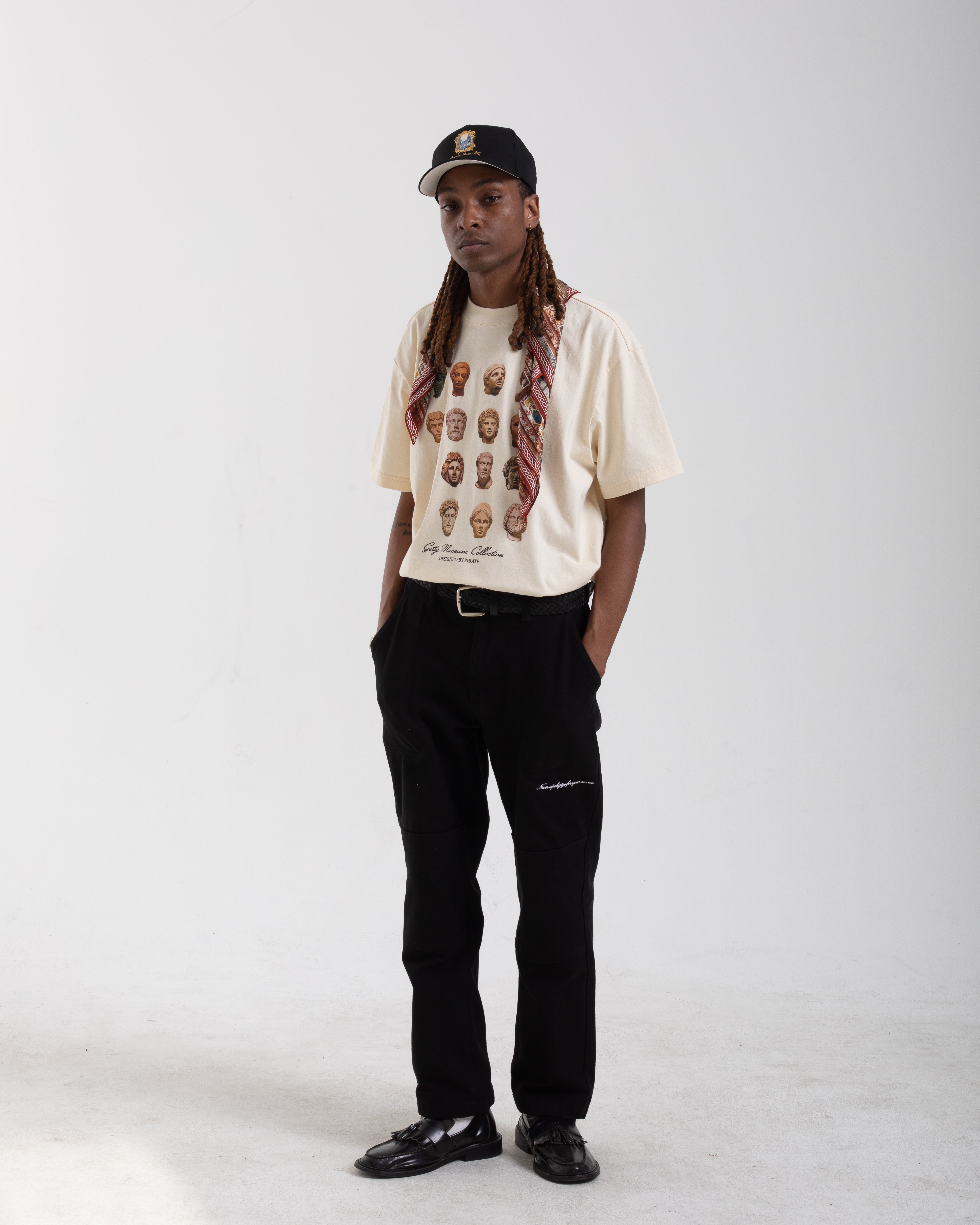Getty x Pirate Sculpture Heads Tee (Cannoli Cream)