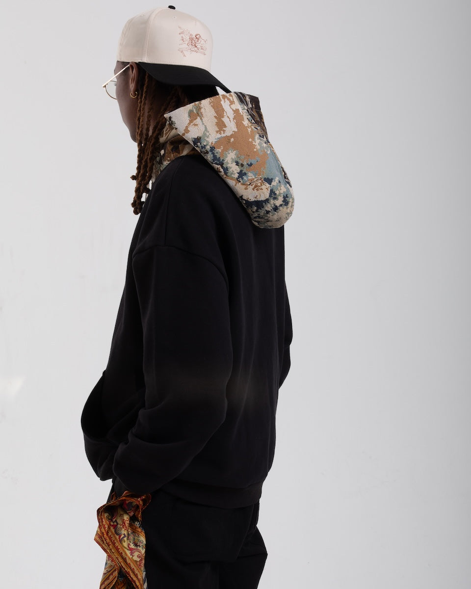 Getty x Pirate Psyche at the Basketmakers Jacquard Tapestry Hoodie (Pirate Black)