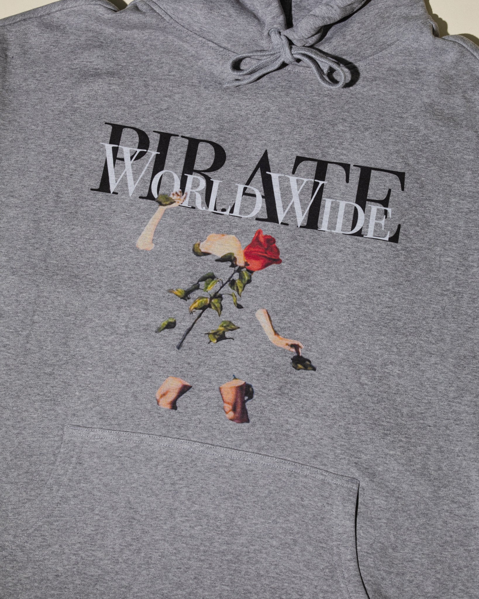 Pirate Abstract Rose Hoodie (Heather Grey)