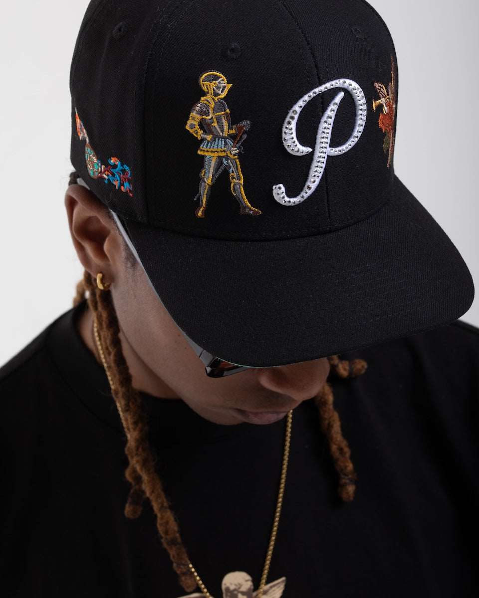 Getty x Pirate All Over Embroidery Snapback  (Pirate Black)