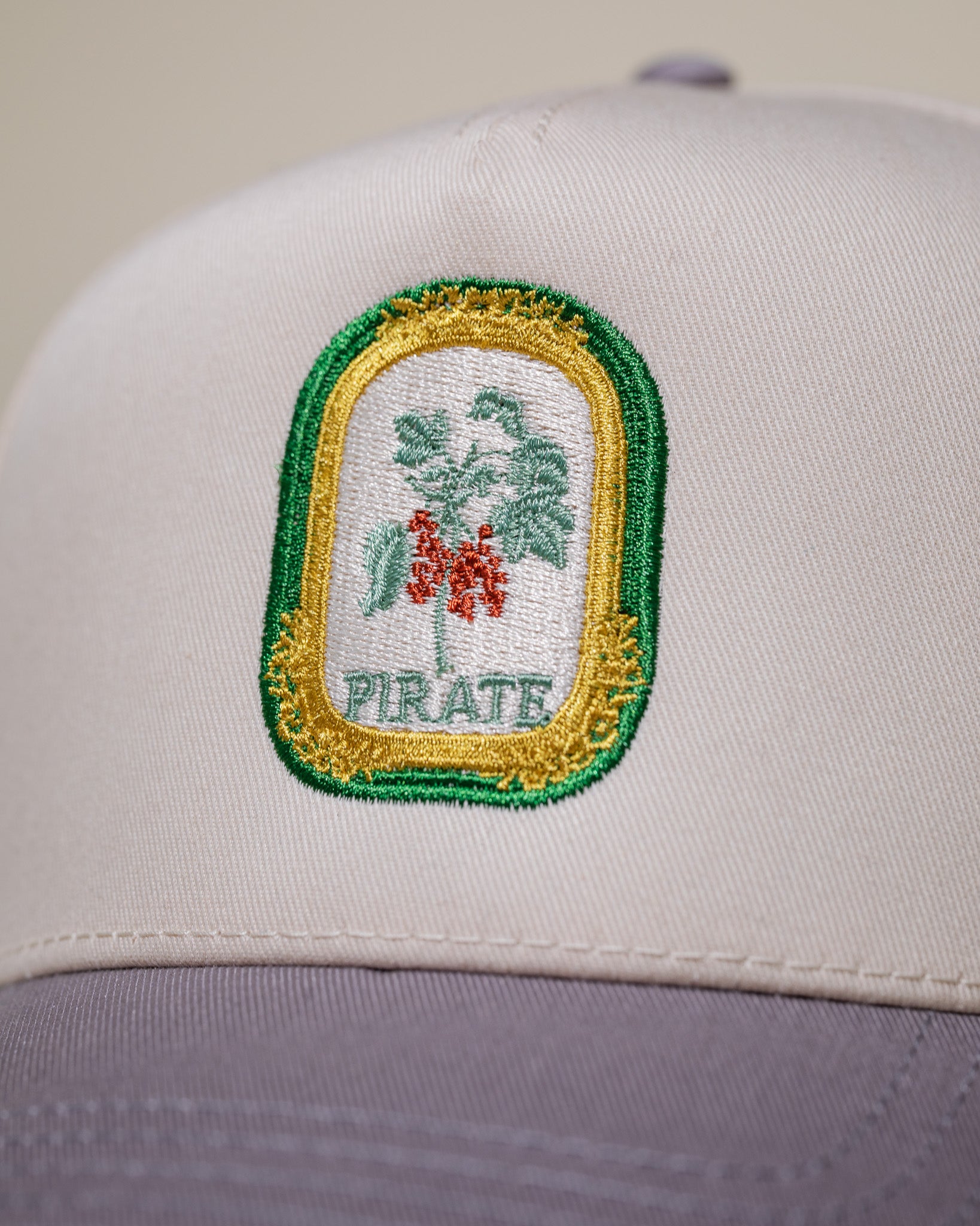 Pirate Cherry Trees Hat (Cream/Grey)