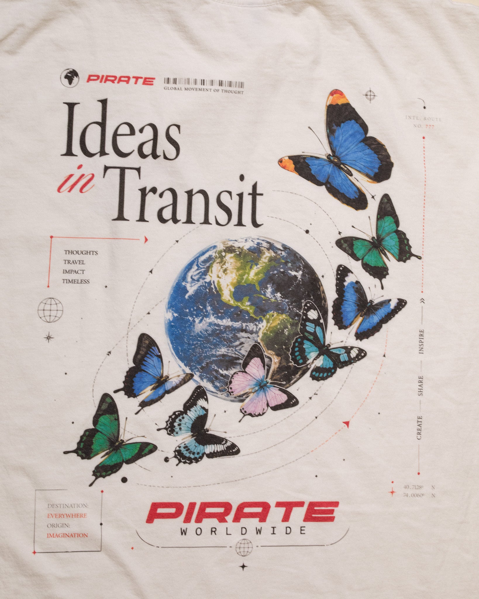 Pirate “Ideas in Transit” Graphic Tee (Off White)