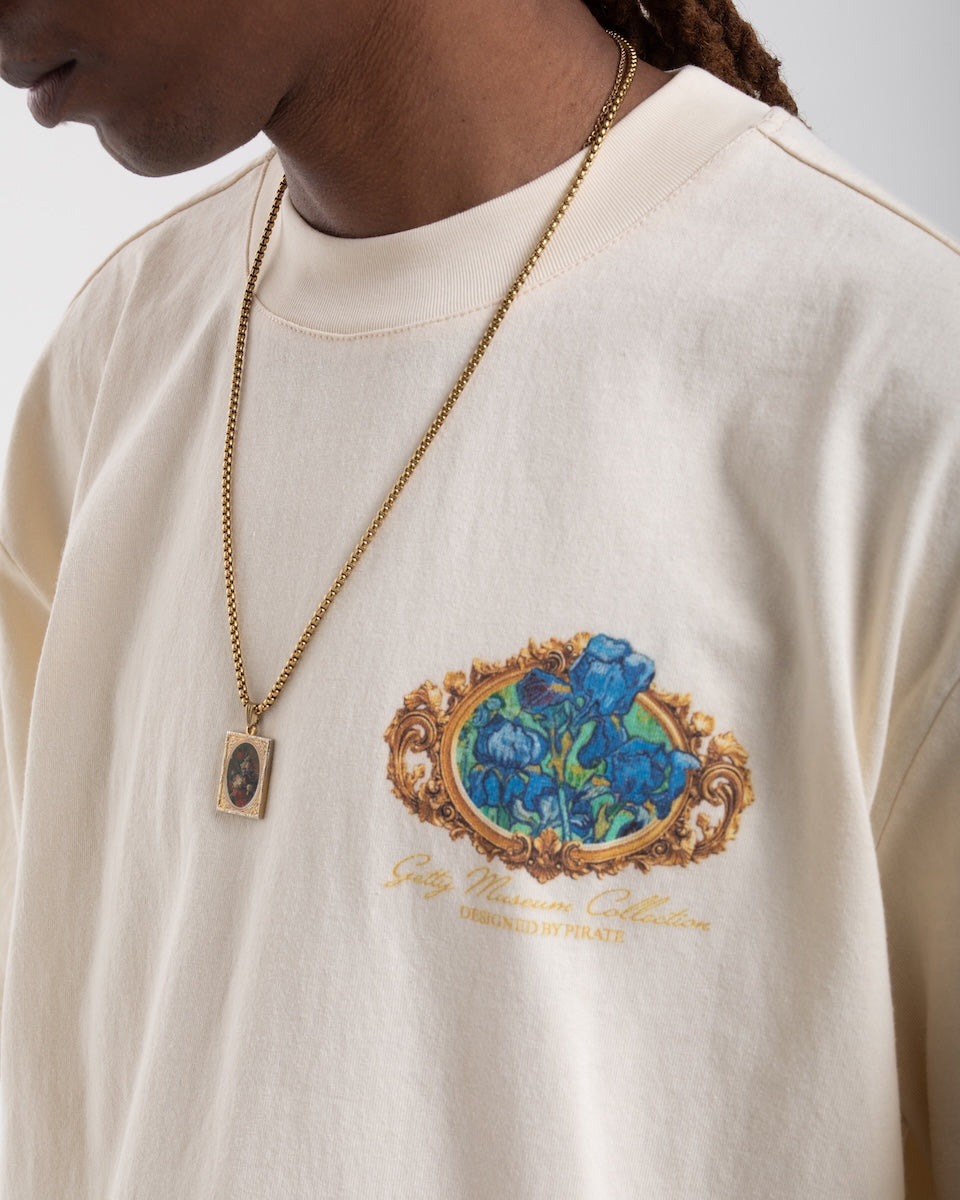 Getty x Pirate Van Gogh Irises Tee (Cannoli Cream)