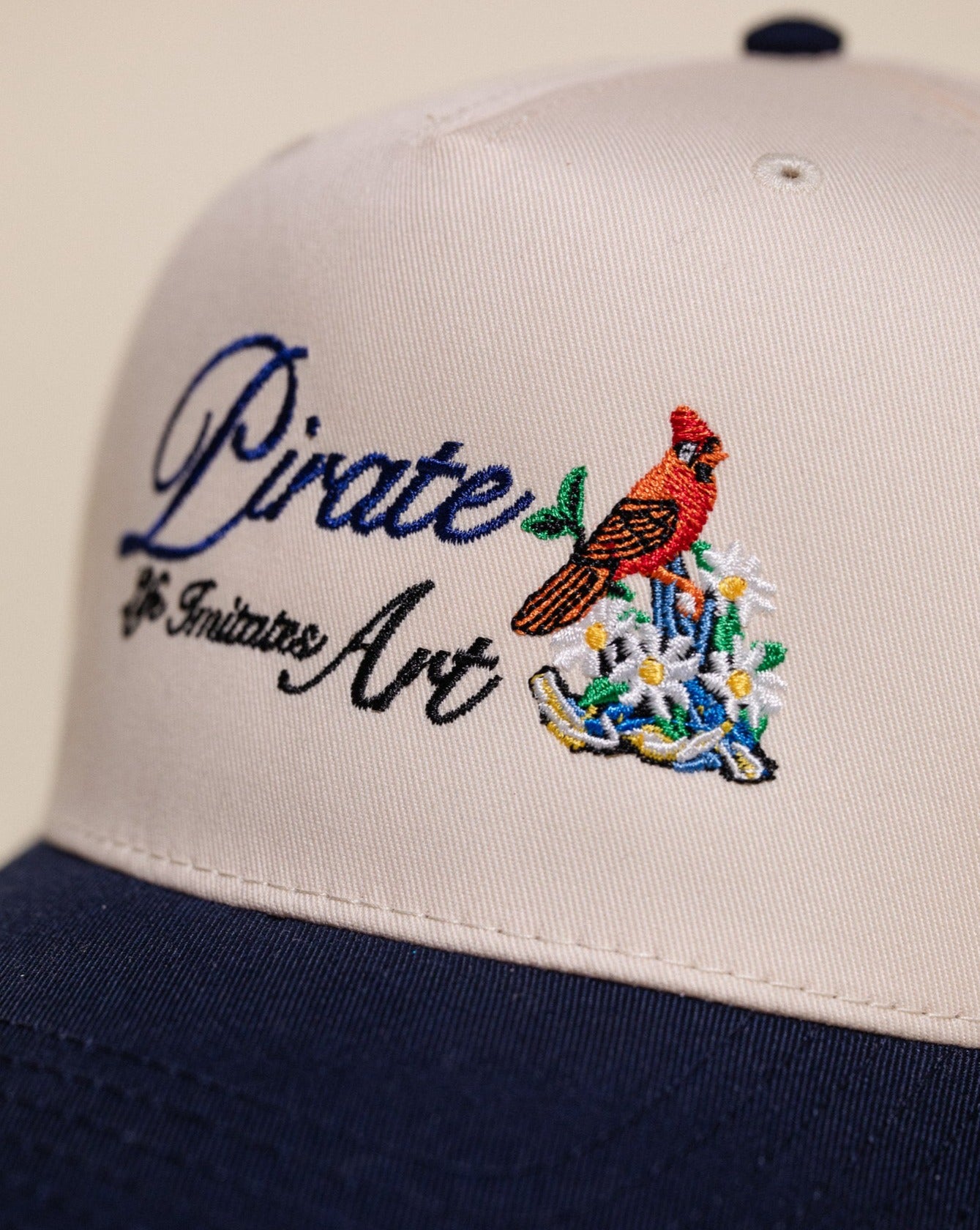 Pirate Life Imitates Art Hat (Cream/Navy)