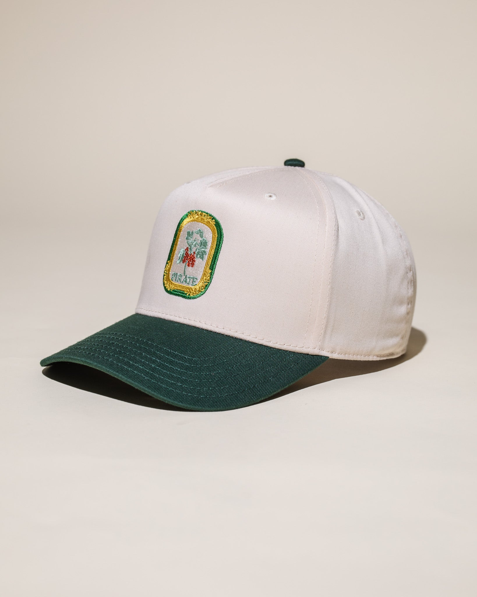 Pirate Cherry Trees Hat (Cream/Green)