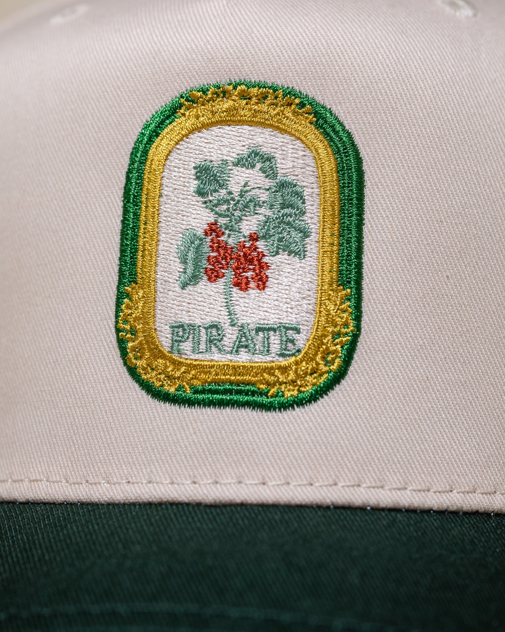 Pirate Cherry Trees Hat (Cream/Green)