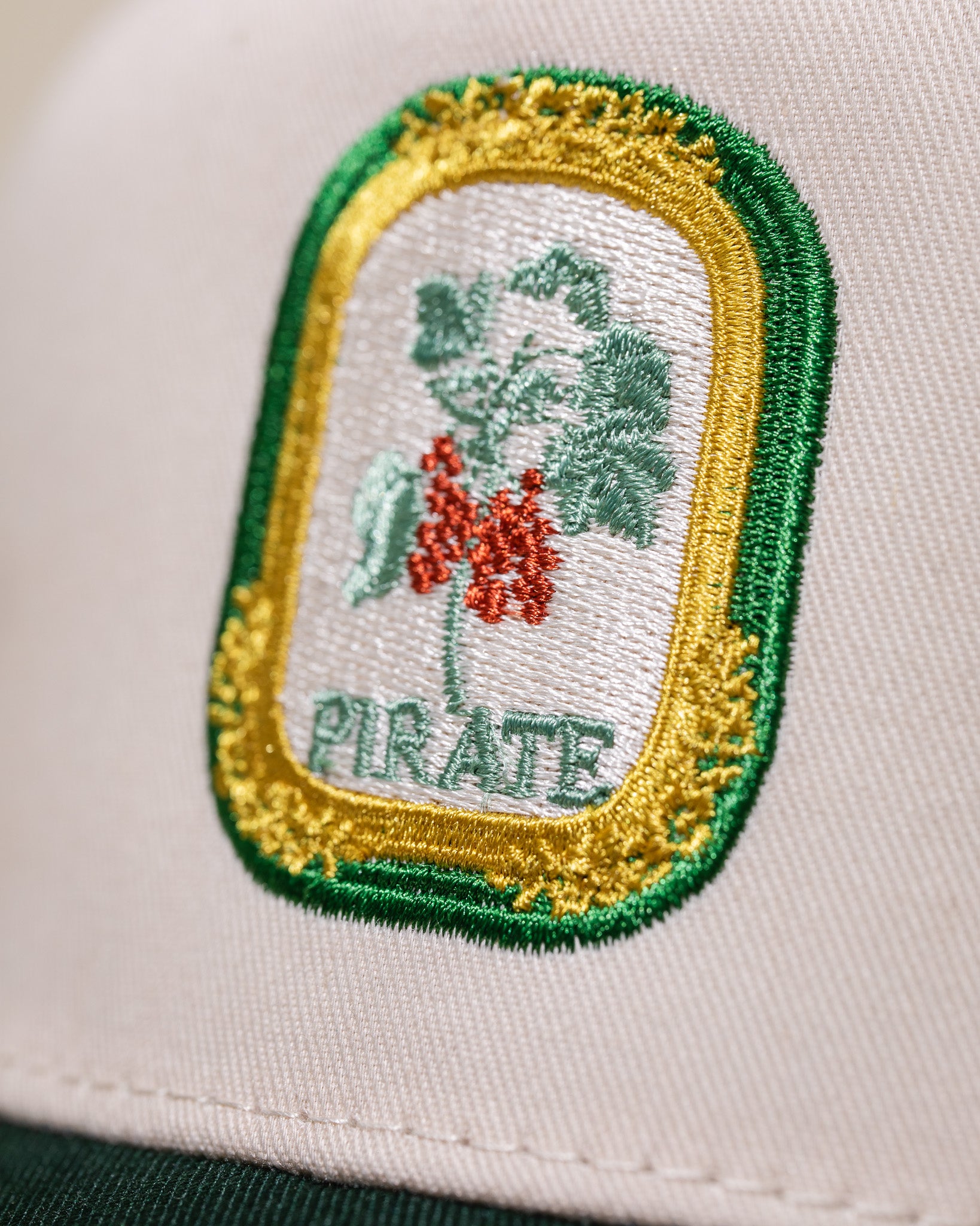 Pirate Cherry Trees Hat (Cream/Green)