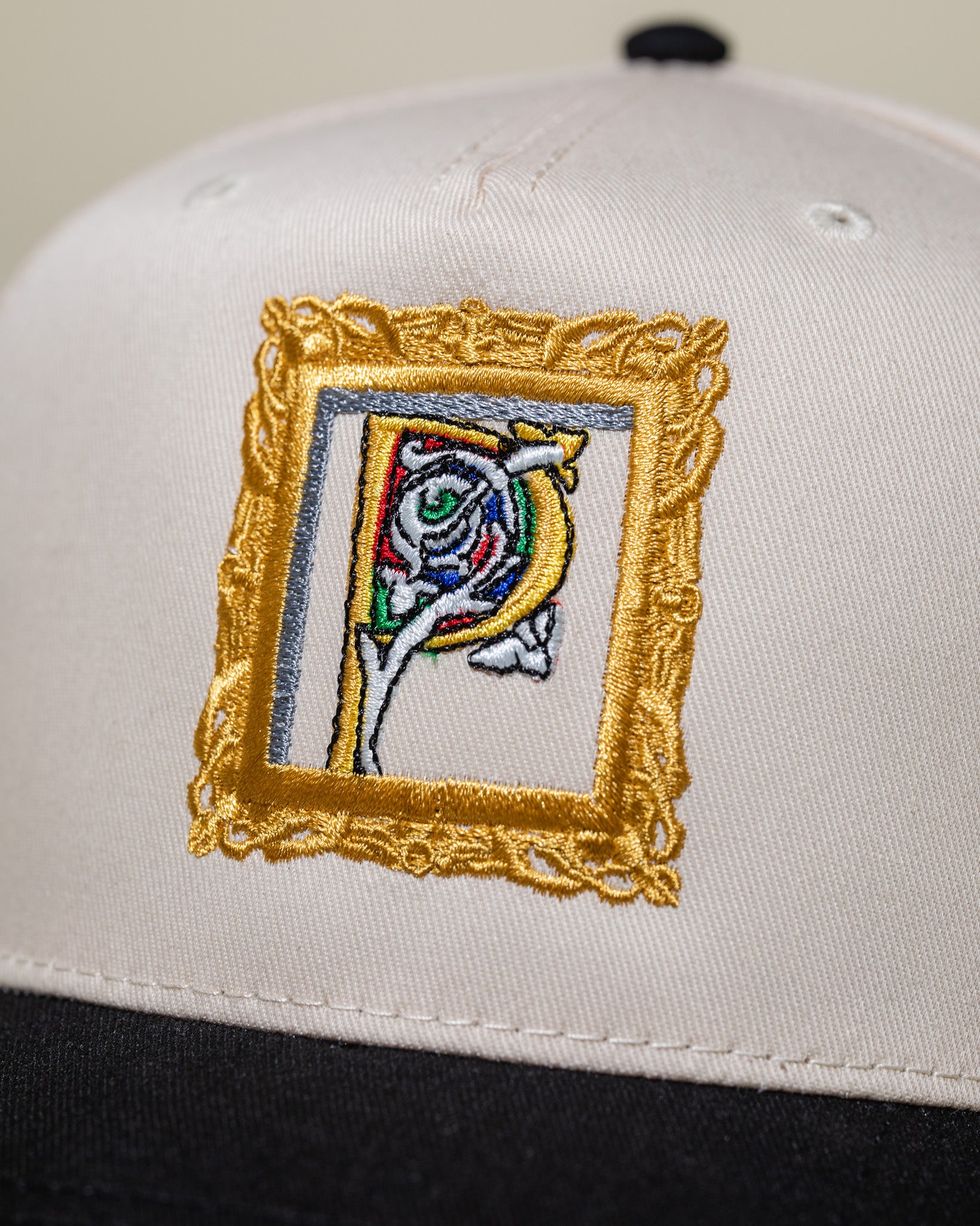 Pirate Framed P Hat (Cream/Black)