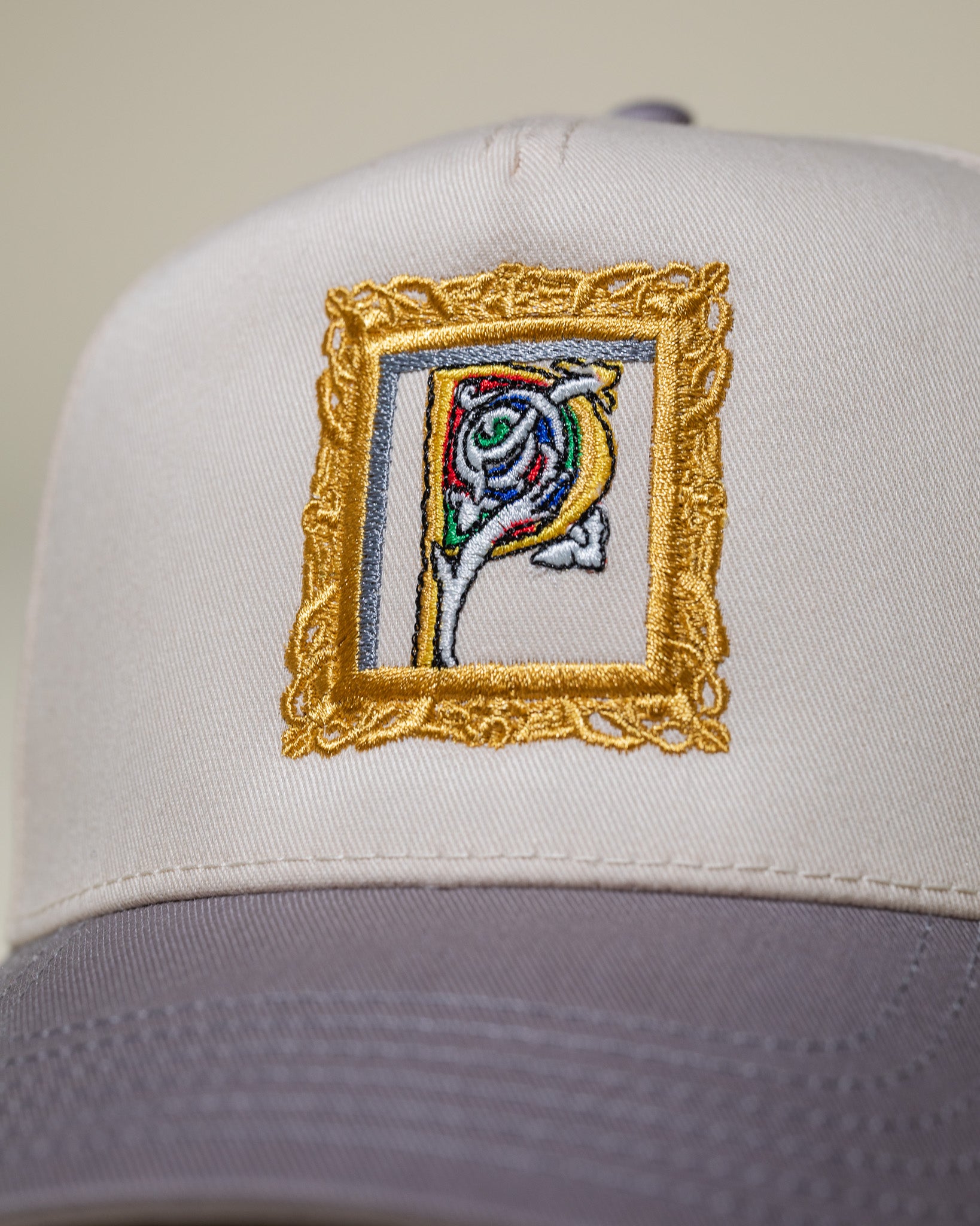 Pirate Framed P Hat (Cream/Grey)