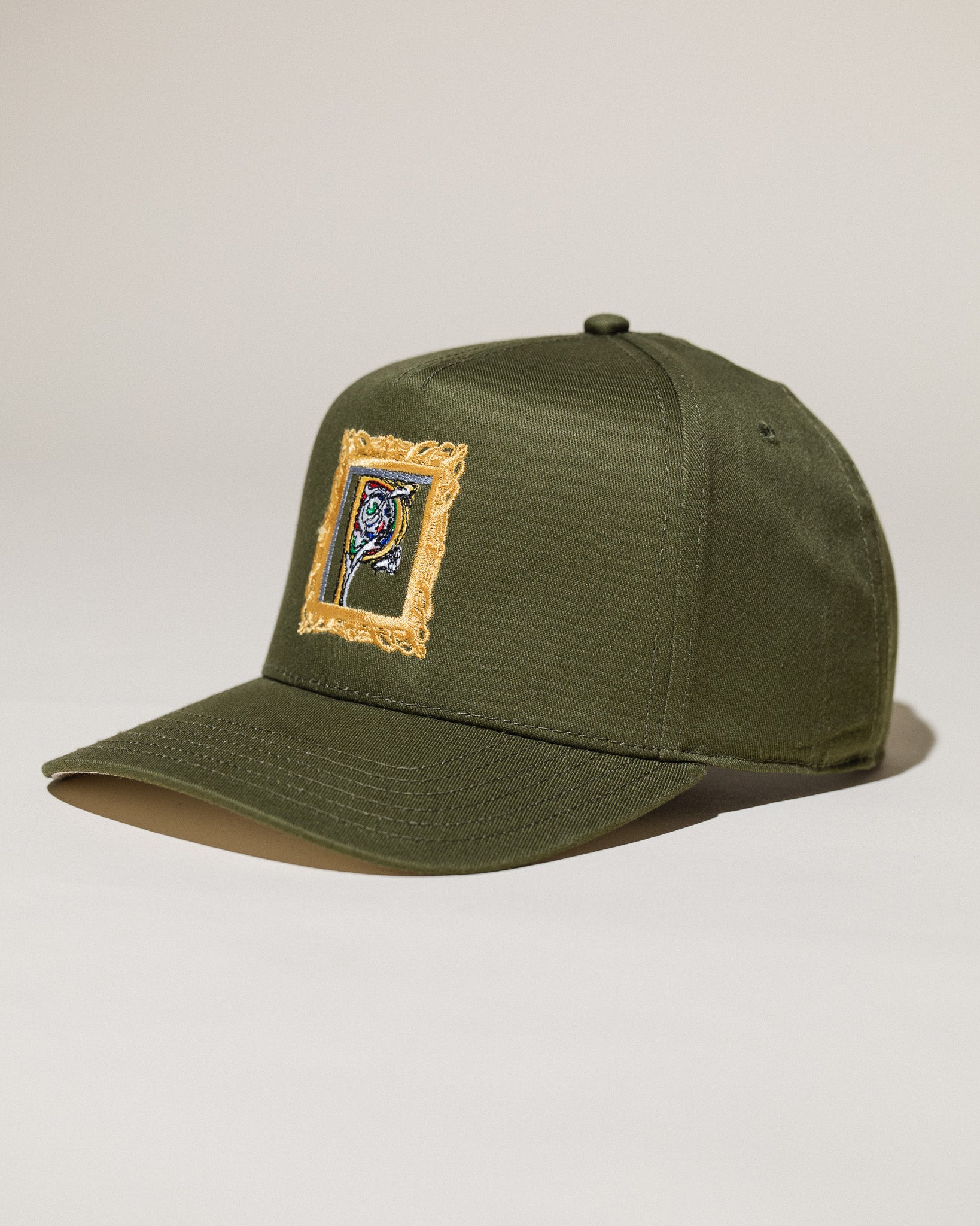 Pirate Framed P Hat (Olive)