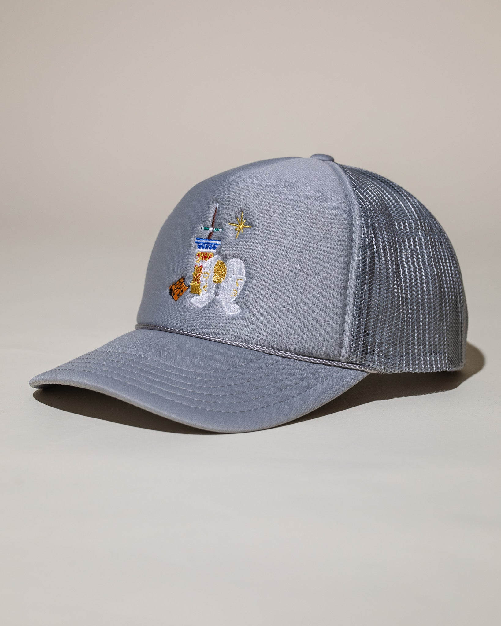 Pirate North Star Swords Trucker Hat (Grey)