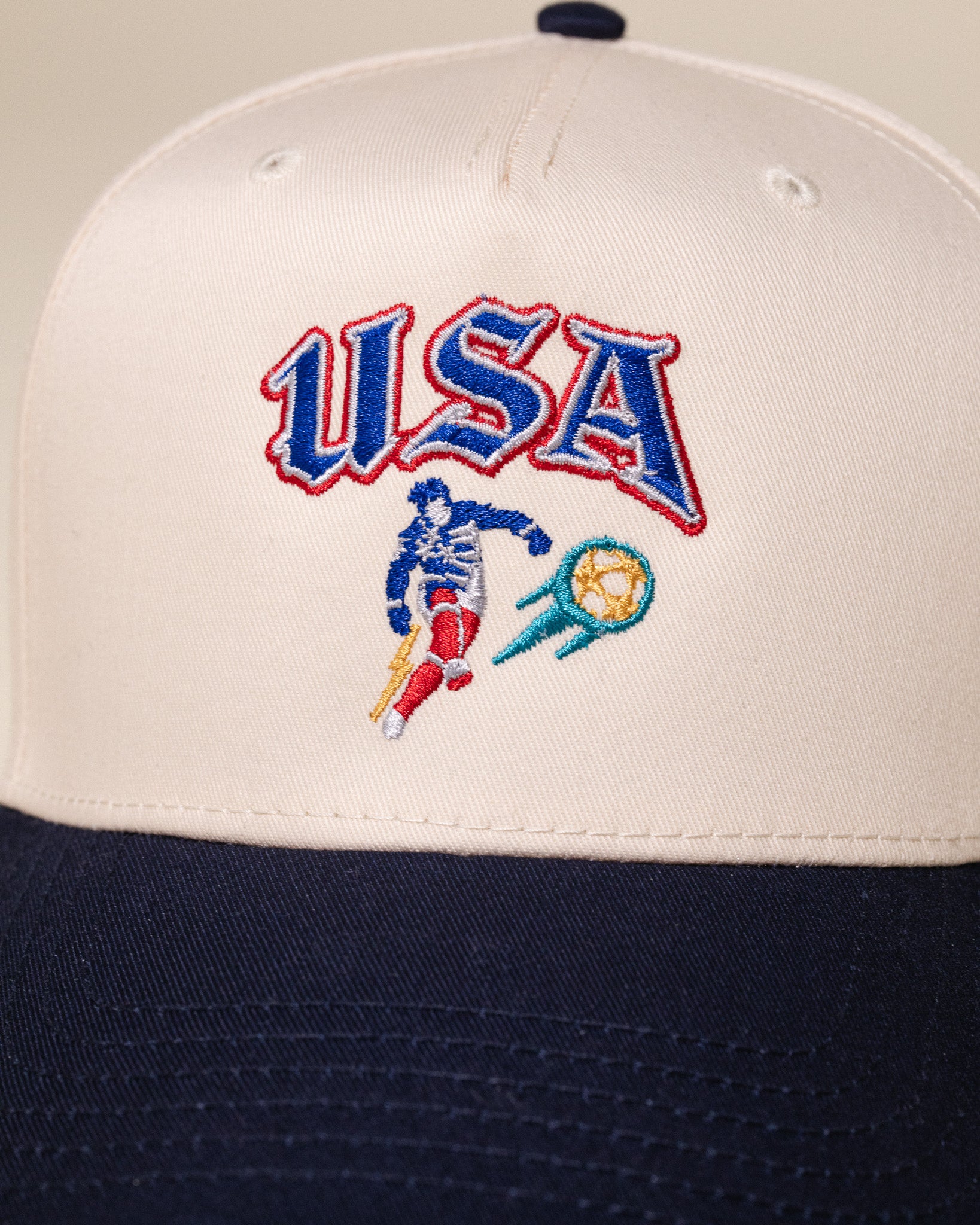 USA Goal Hat (Cream/Navy)