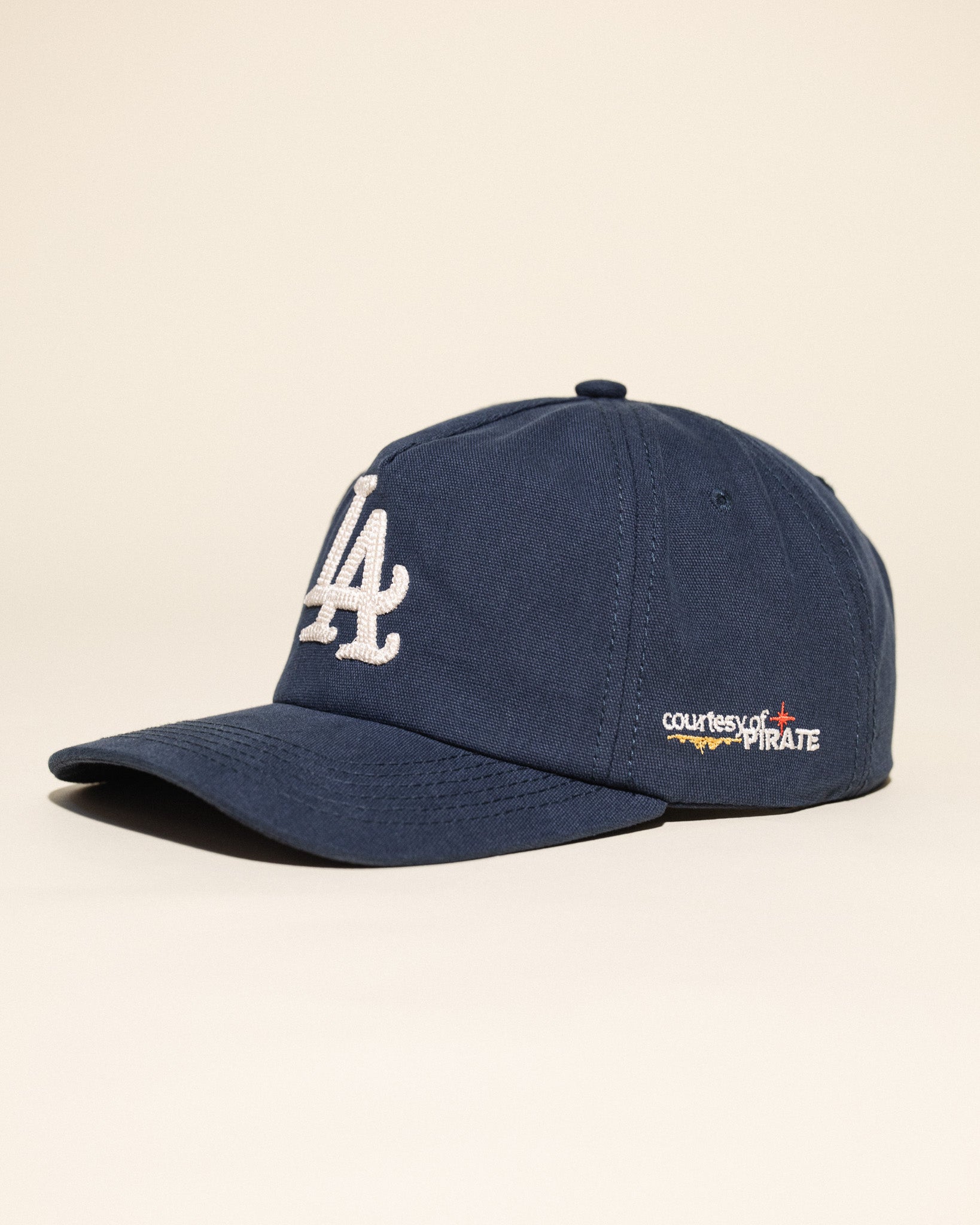 Pirate "LA" Chain Stitch Vintage Hat (Navy)
