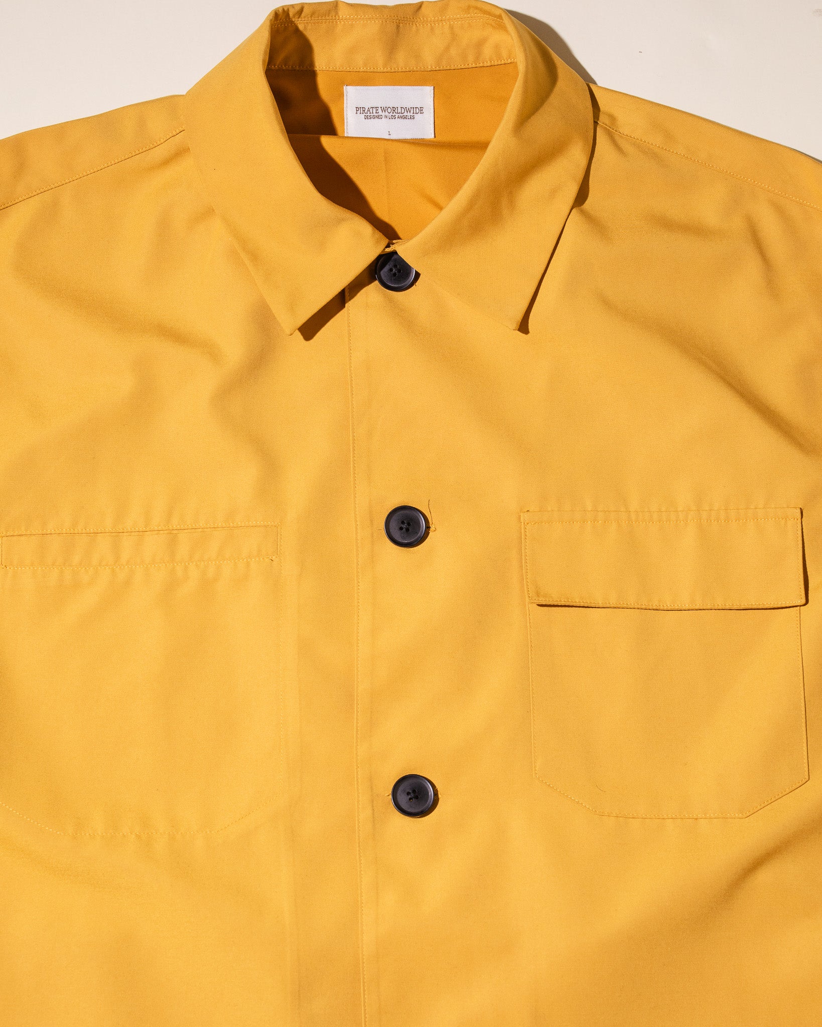 Pirate Woven Artist's Overshirt (Canary Yellow)