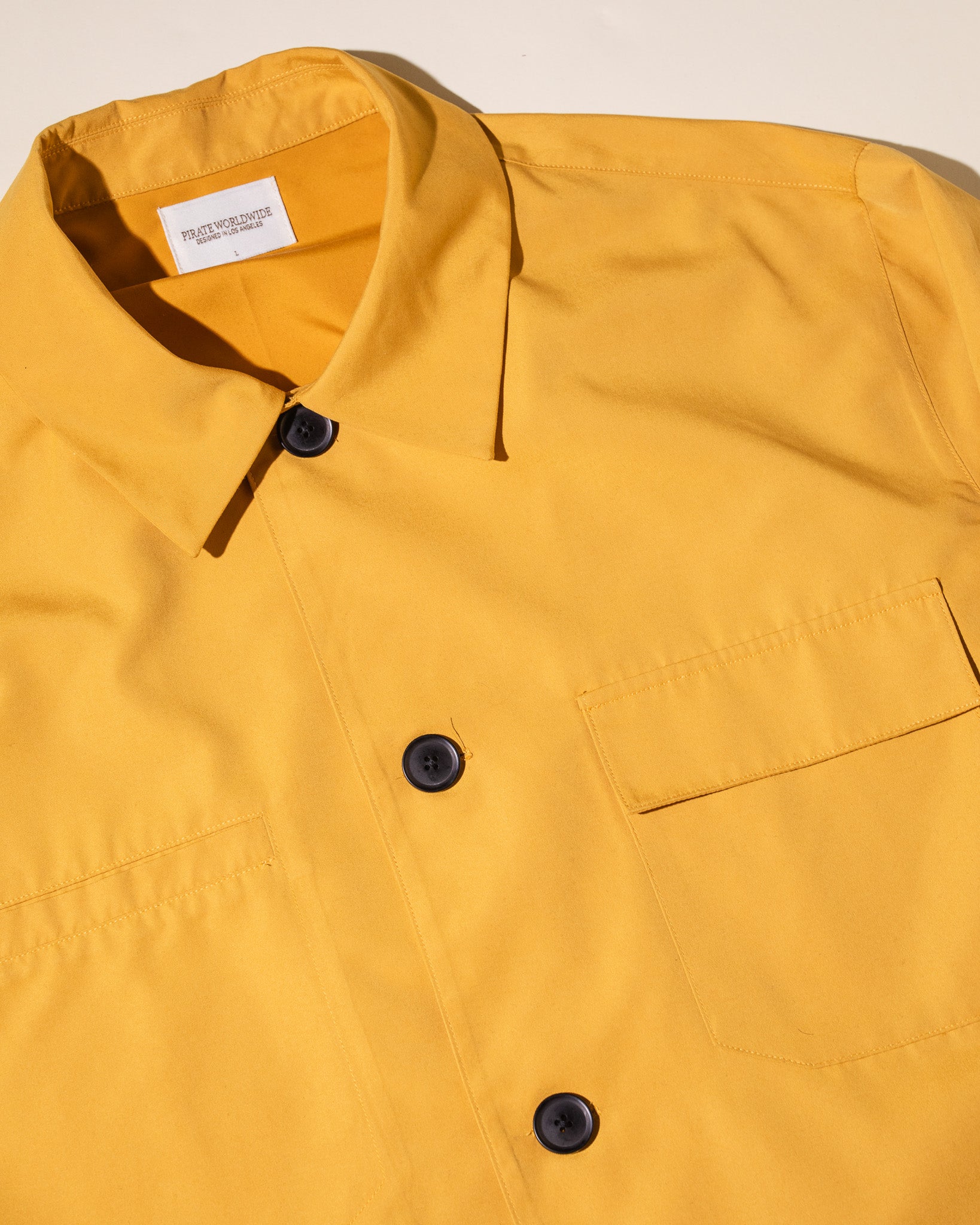 Pirate Woven Artist's Overshirt (Canary Yellow)