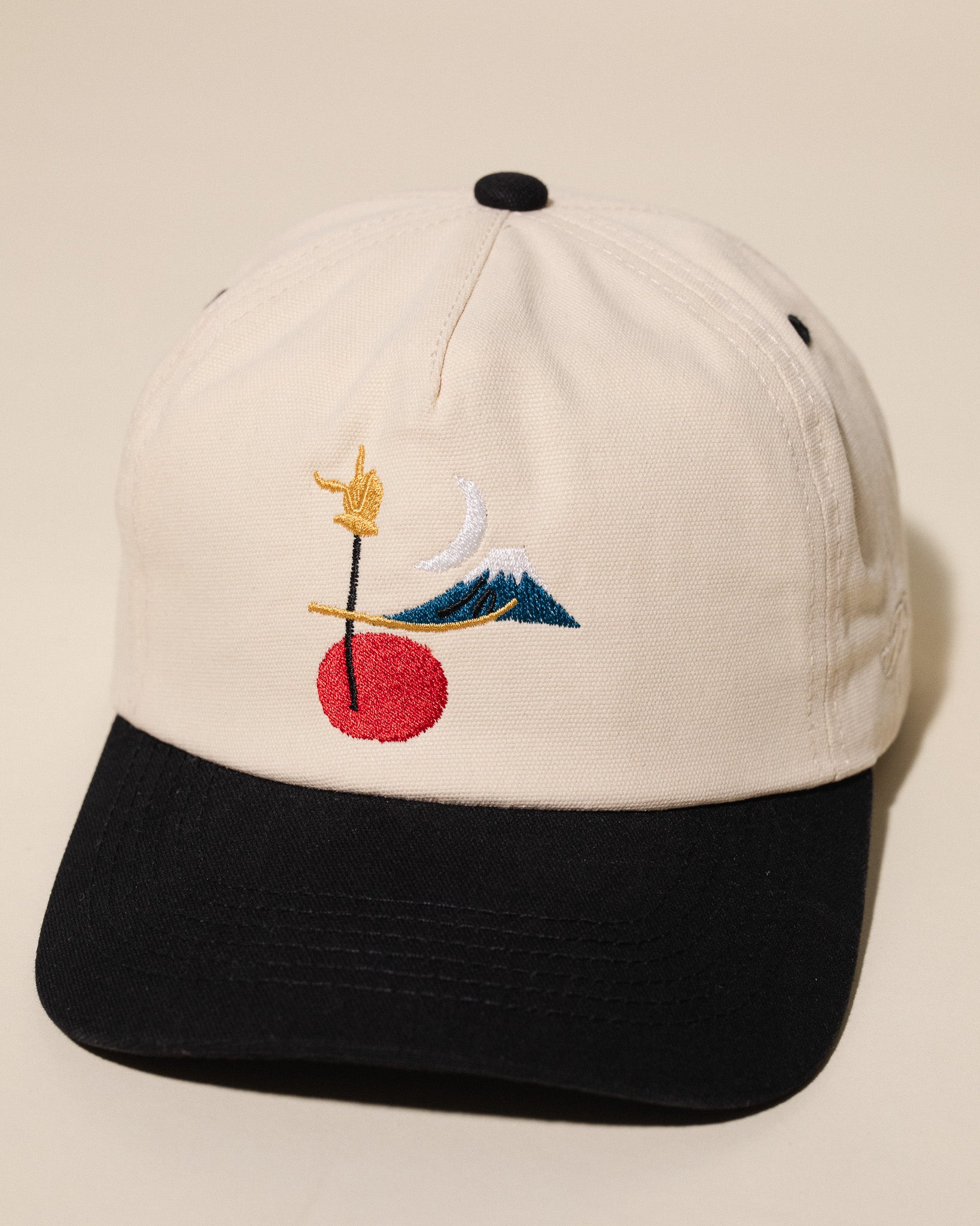 Moon Over Fuji Vintage Hat (Cream/Black)